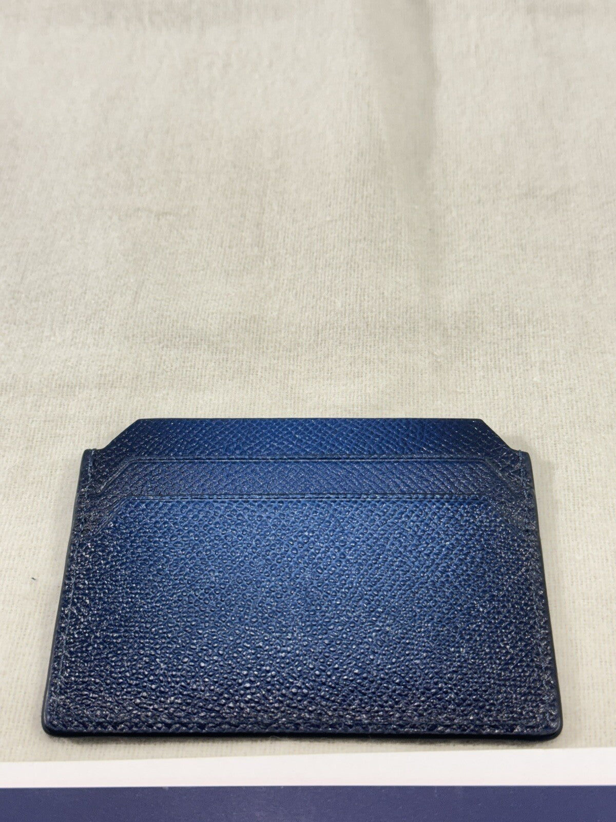 Porta Carte Di Credito In Pelle Blu Santoni Luxury Wallet Santoni
