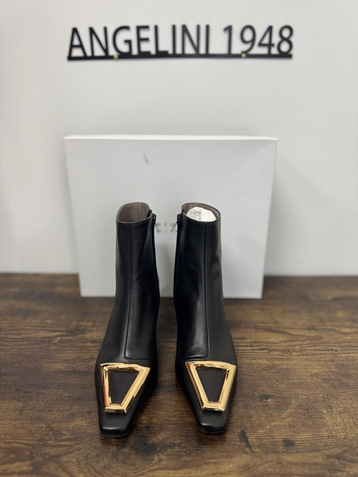 Roberto Festa Milano Stivaletto Pelle Nappa Nera  Causal Boot Donna 37