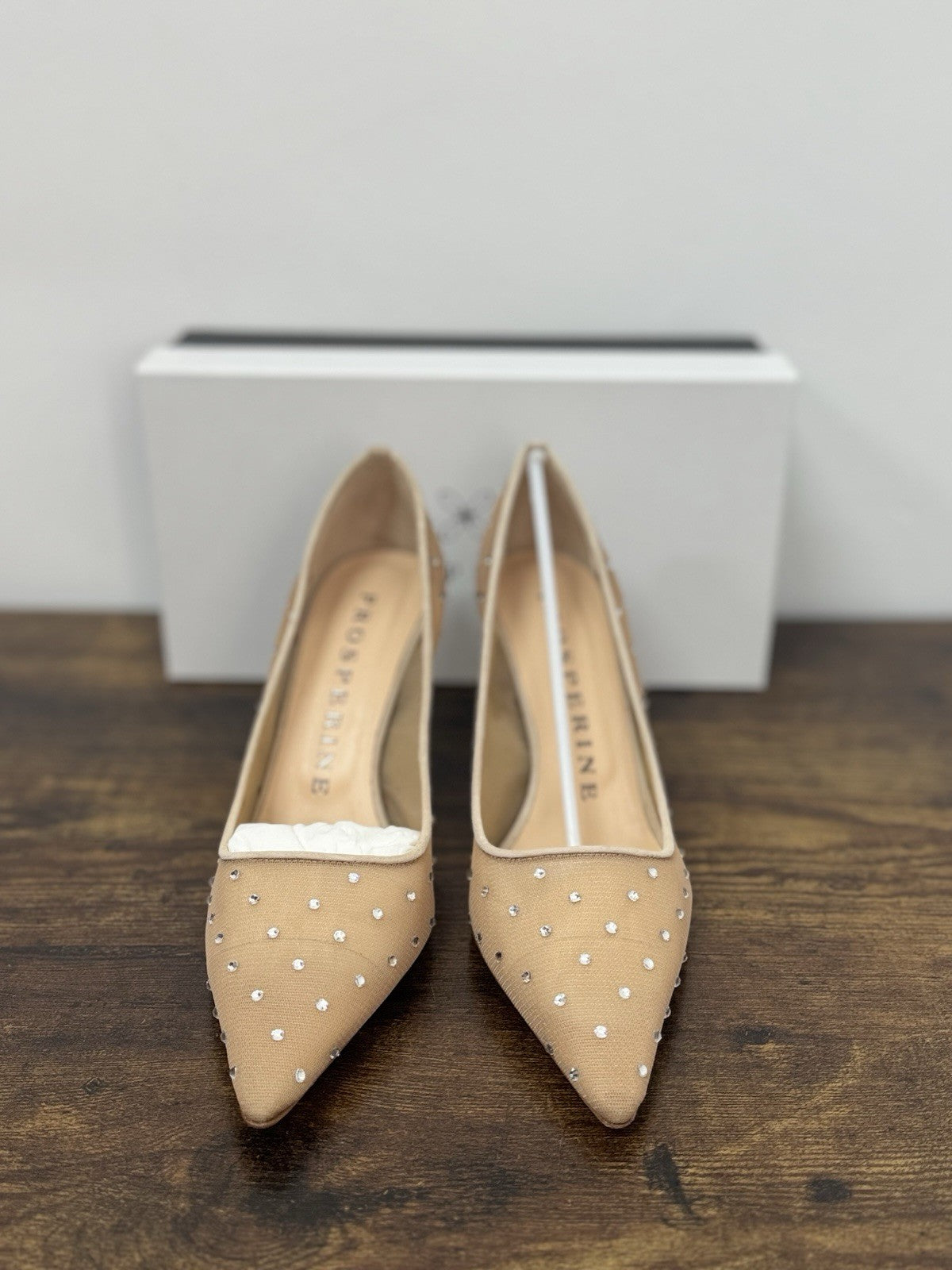 Prosperine Décolleté Rete Tulle Nude Beige       Scarpa Donna 38