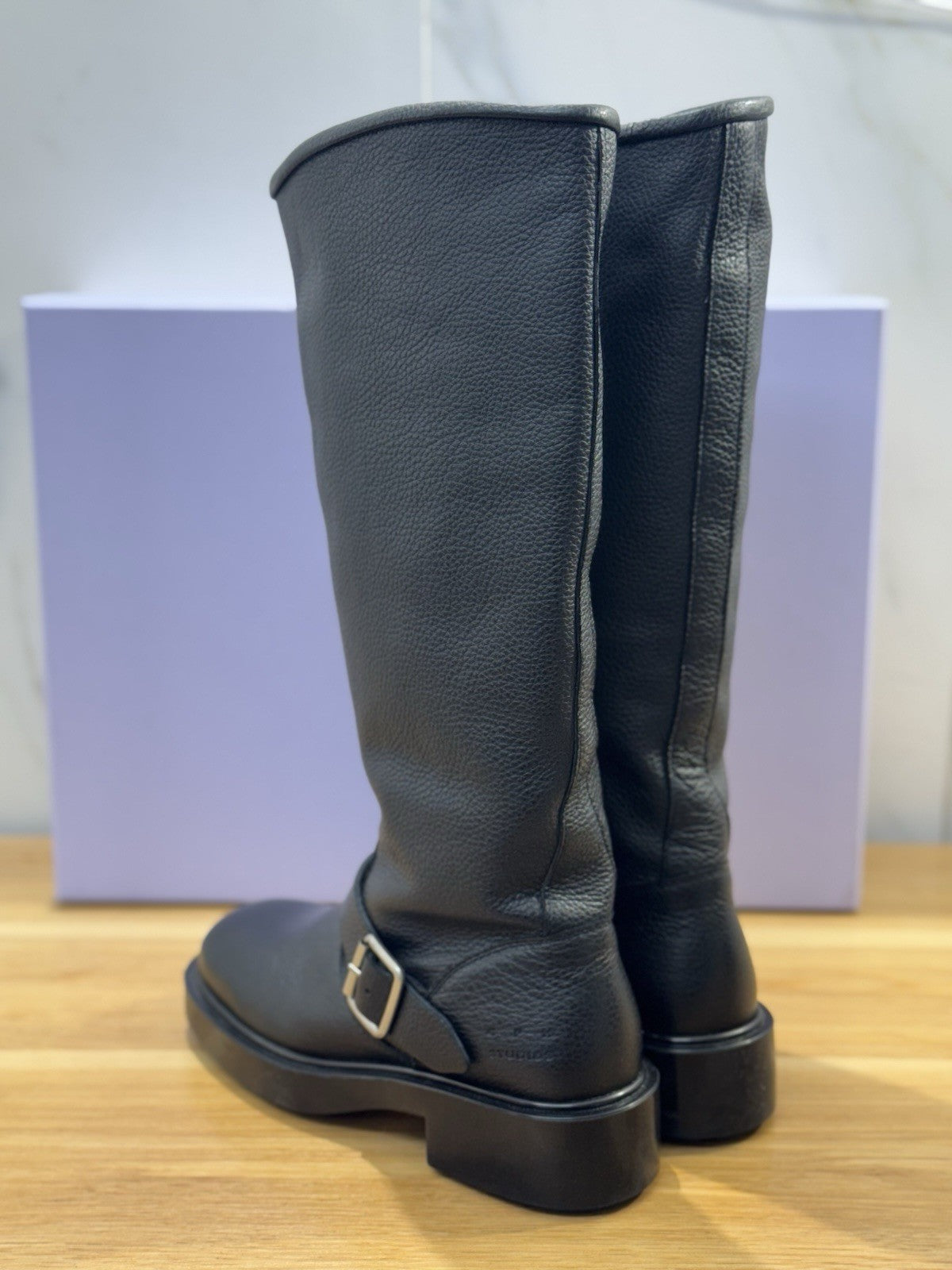 Copenhagen Stivale Pelle Nero Biker Casual Boot Donna 38