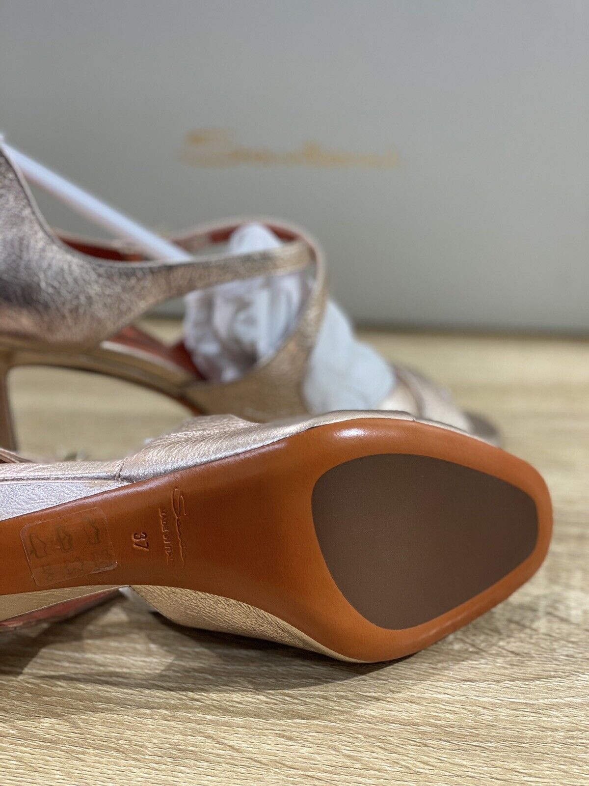 Santoni Sandalo Donna In Pelle Rose Gold Luxury Woman Shoes Santoni 37