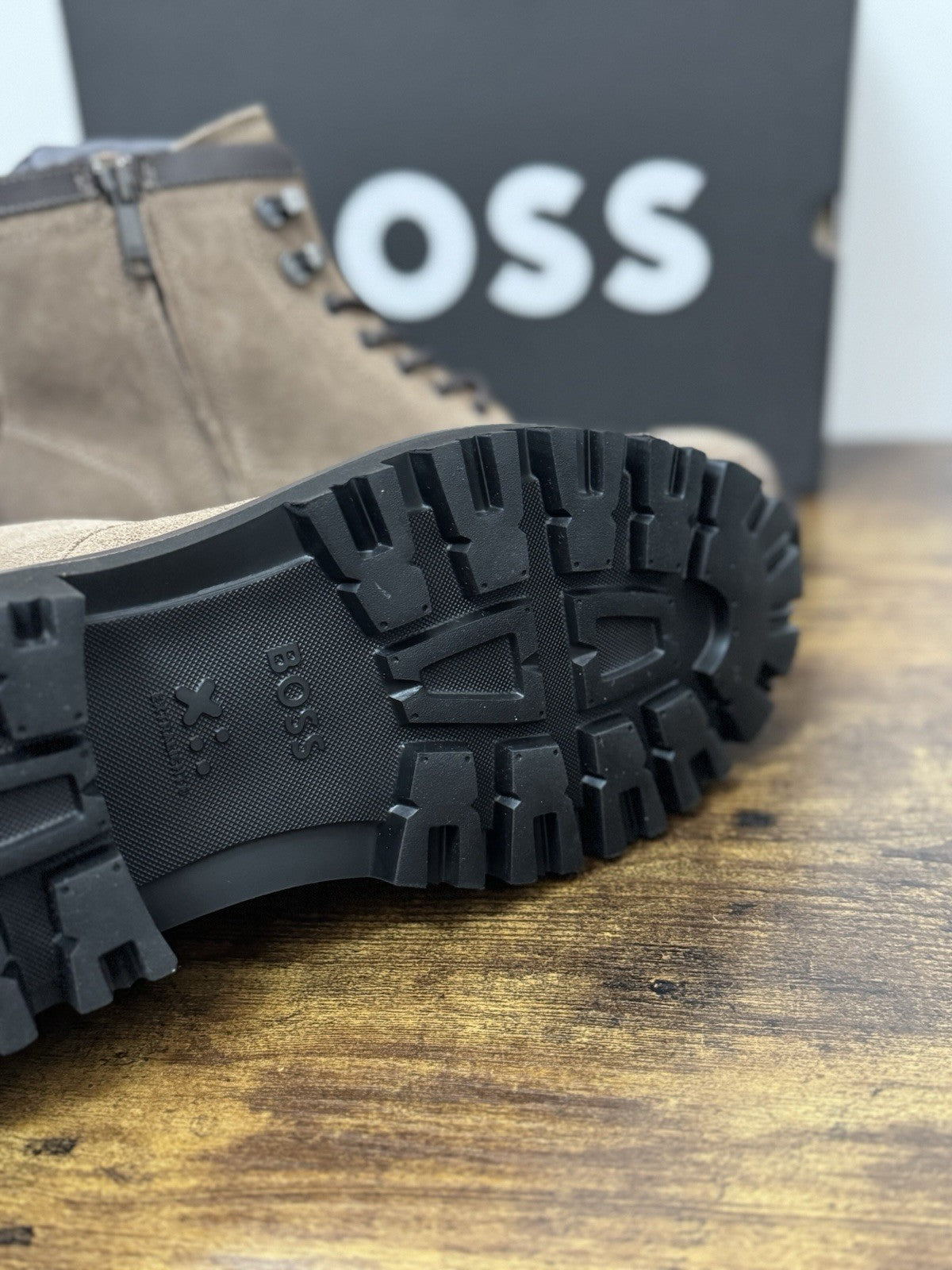 Boss Stivaletto Uomo Suede Beige Casual Boot Extra light Uomo 44