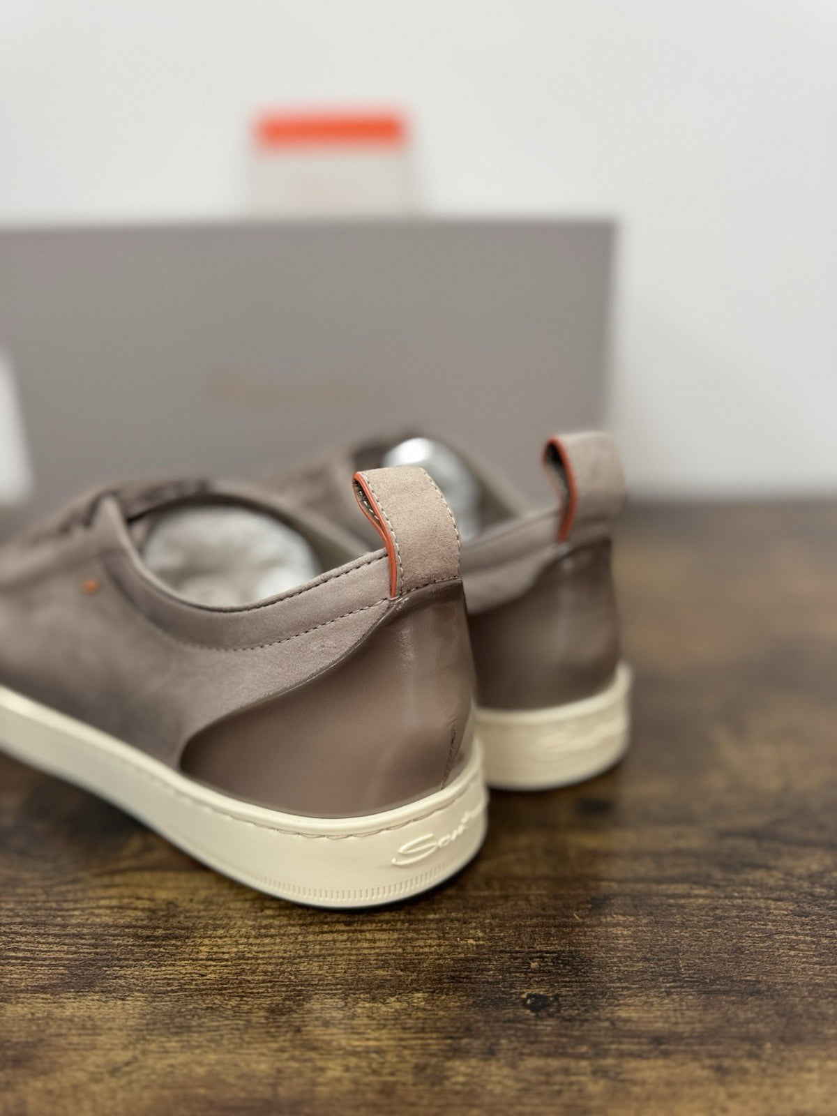Santoni Sneaker Off Duty Pelle Beige   Luxury Scarpa Santoni Uomo 41