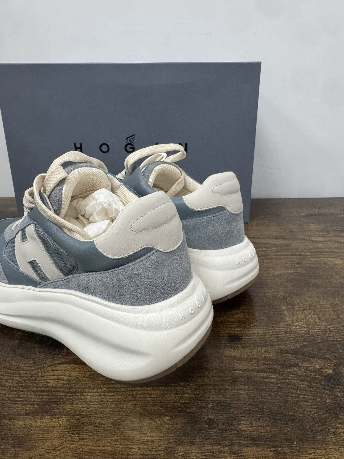 Hogan H696 Sneaker Casual Suede Celeste   Donna 39