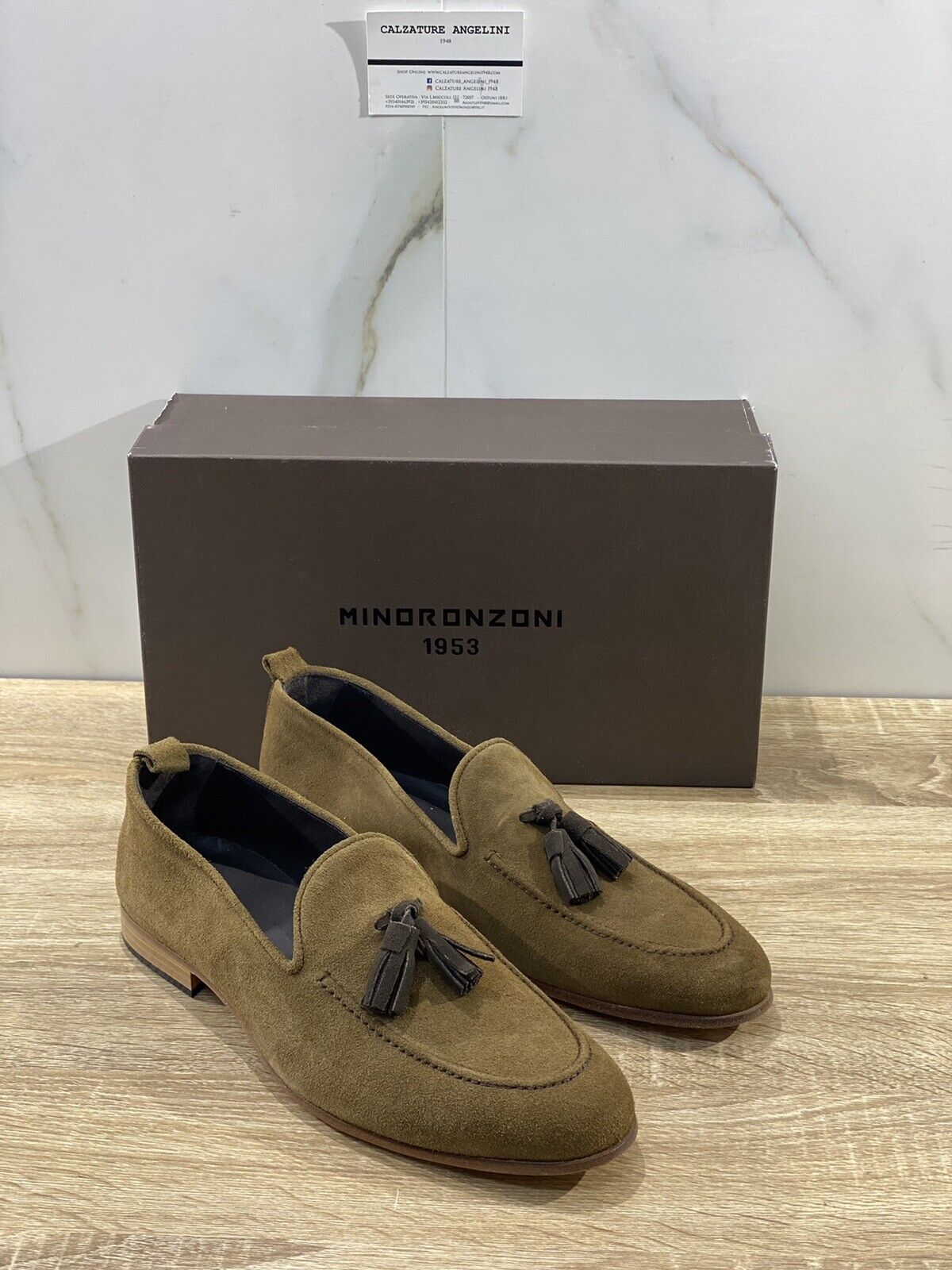 Minoronzoni 1953 mocassino tassel uomo suede safari luxury made in italy 41