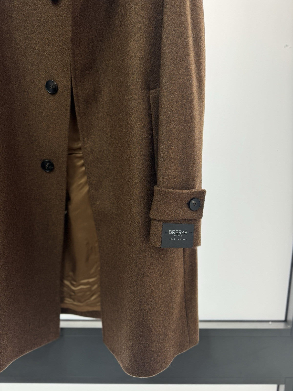 Breras Cappotto Rennes monopetto in pura lana Moro  Uomo 48