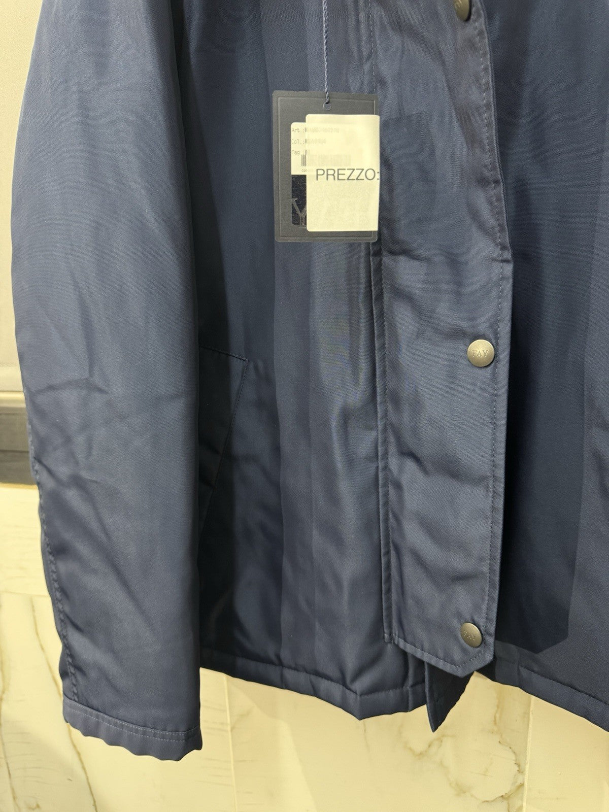 Fay Giubbotto Blu Con Cappuccio  Luxury Fay Uomo XL