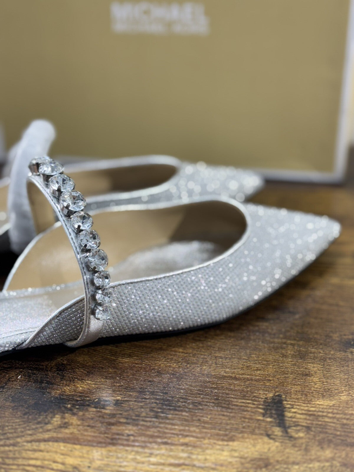 Michael Kors Jessa Flex Flat Mule Argento Causal Sandal Donna 37.5