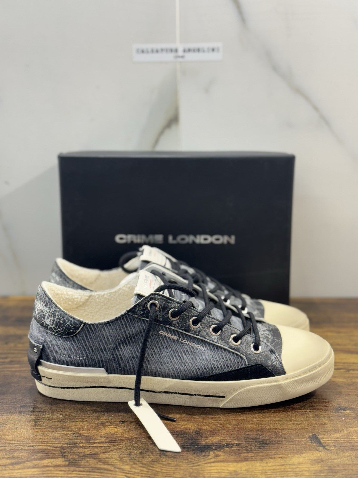 Crime London Sneaker Recut Low Canvas Nero Causal Uomo 44