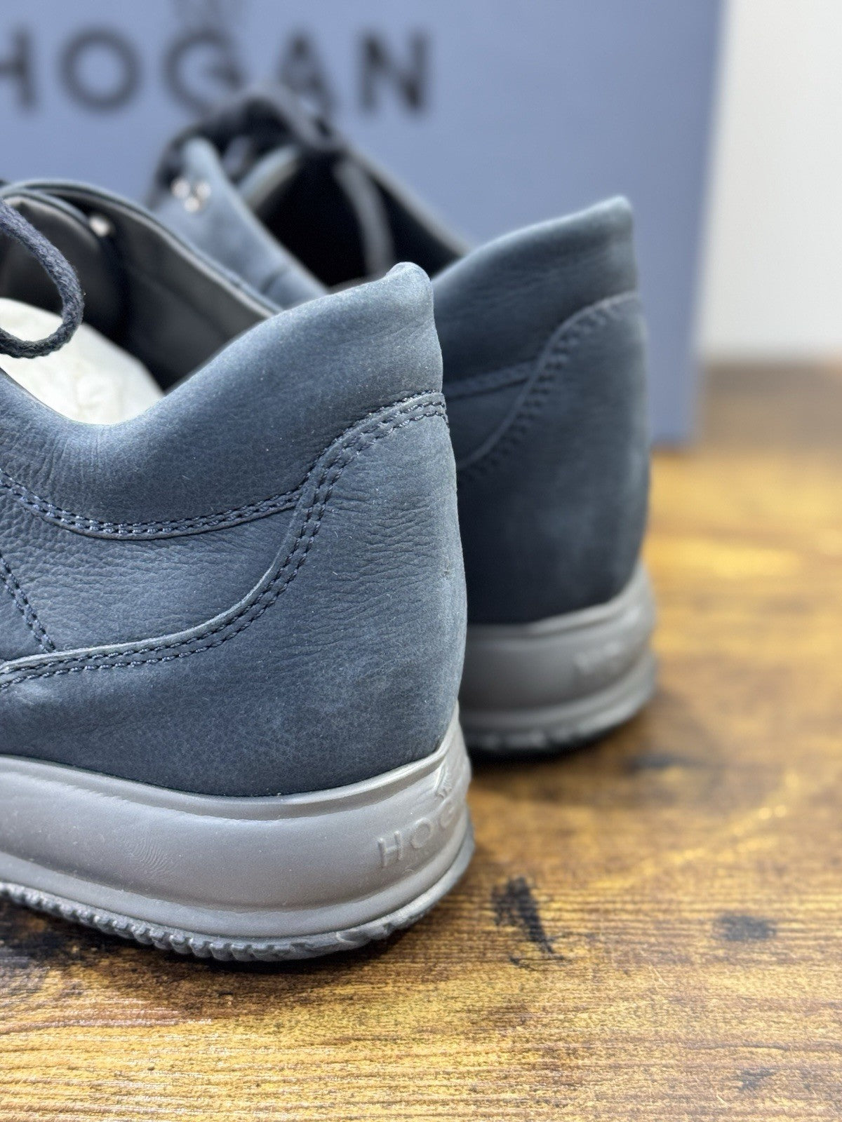 Hogan Interactive Pelle Nabuk Blu Casual Scarpa Hogan Uomo 41