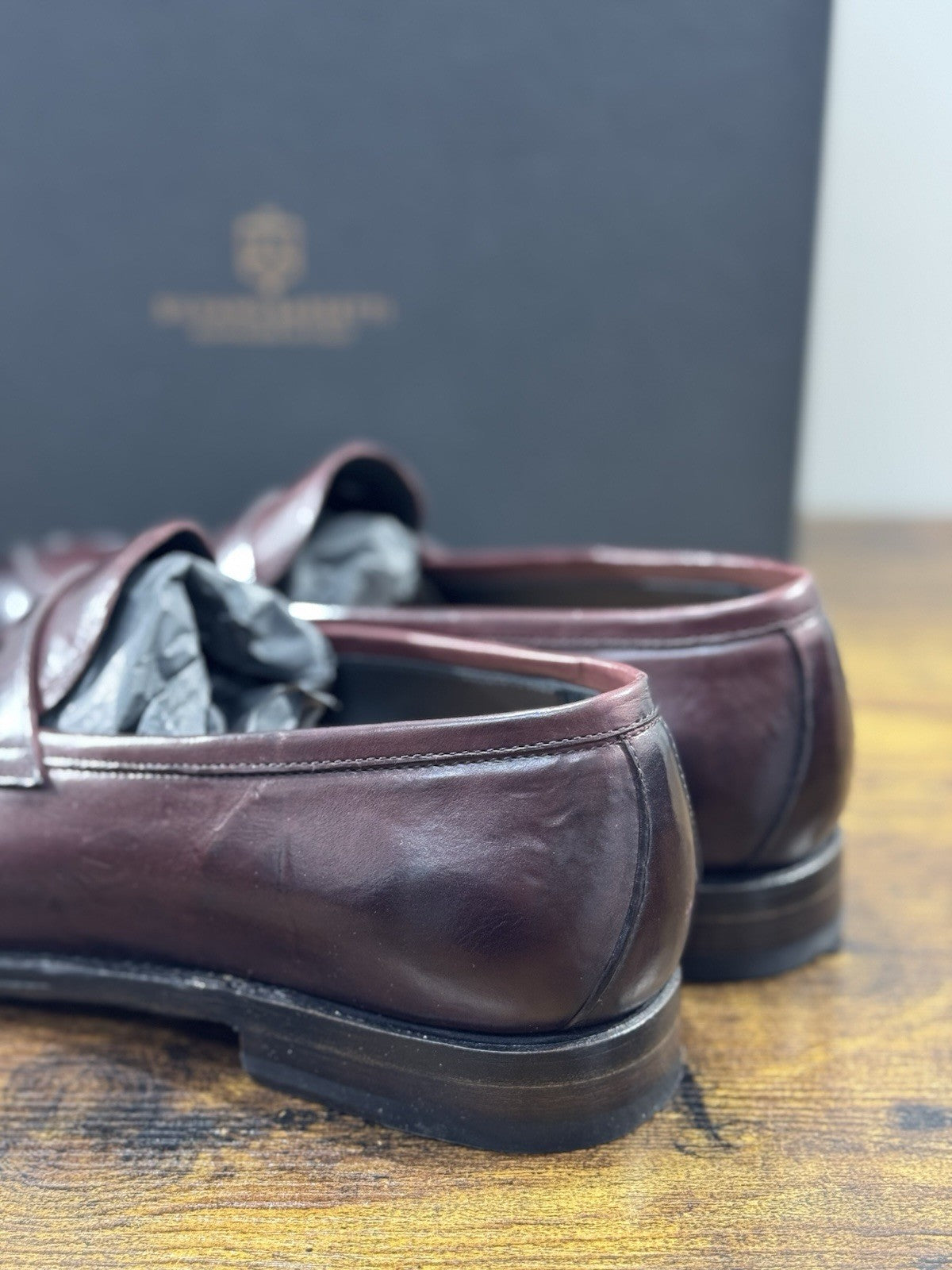 Silvano Sassetti Mocassino  Pelle Bordo’  Luxury Handmade Donna 40