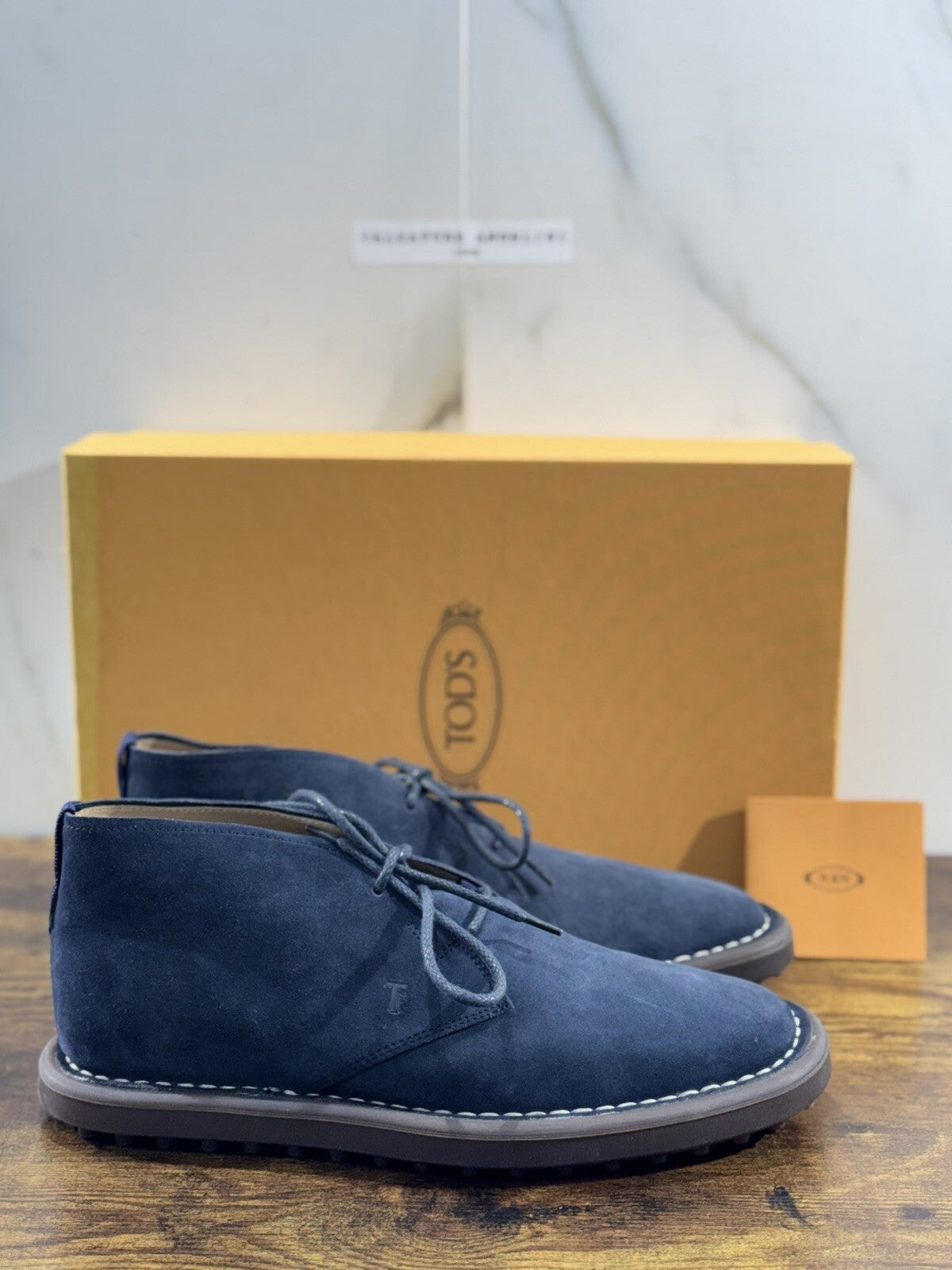 Tod’s Polacchino Uomo Icon Sport Casual Luxury Tod’s Men Shoe Suede Blu 41.5
