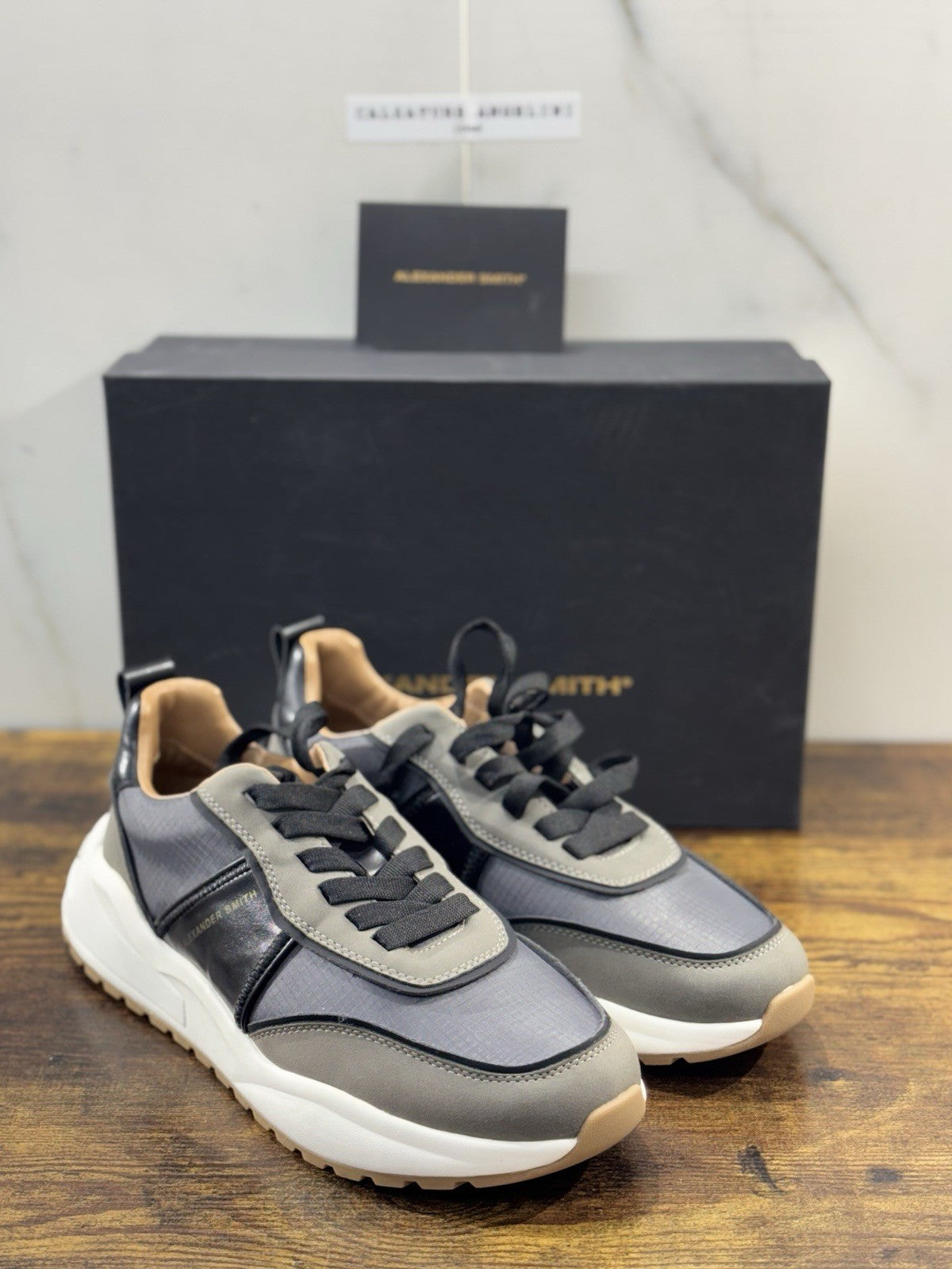 Alexander Smith Sneaker Eco Dover  Pelle Black Uomo 42