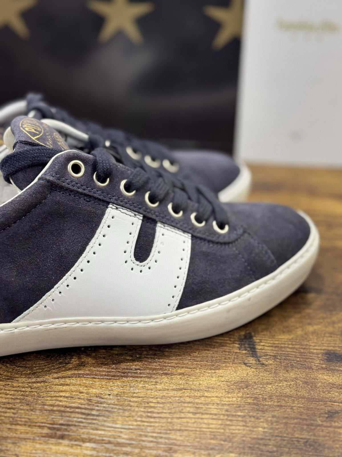Pantofola D’oro Sneaker  Open Low Suede Navy Casual Scarpa  Uomo 40