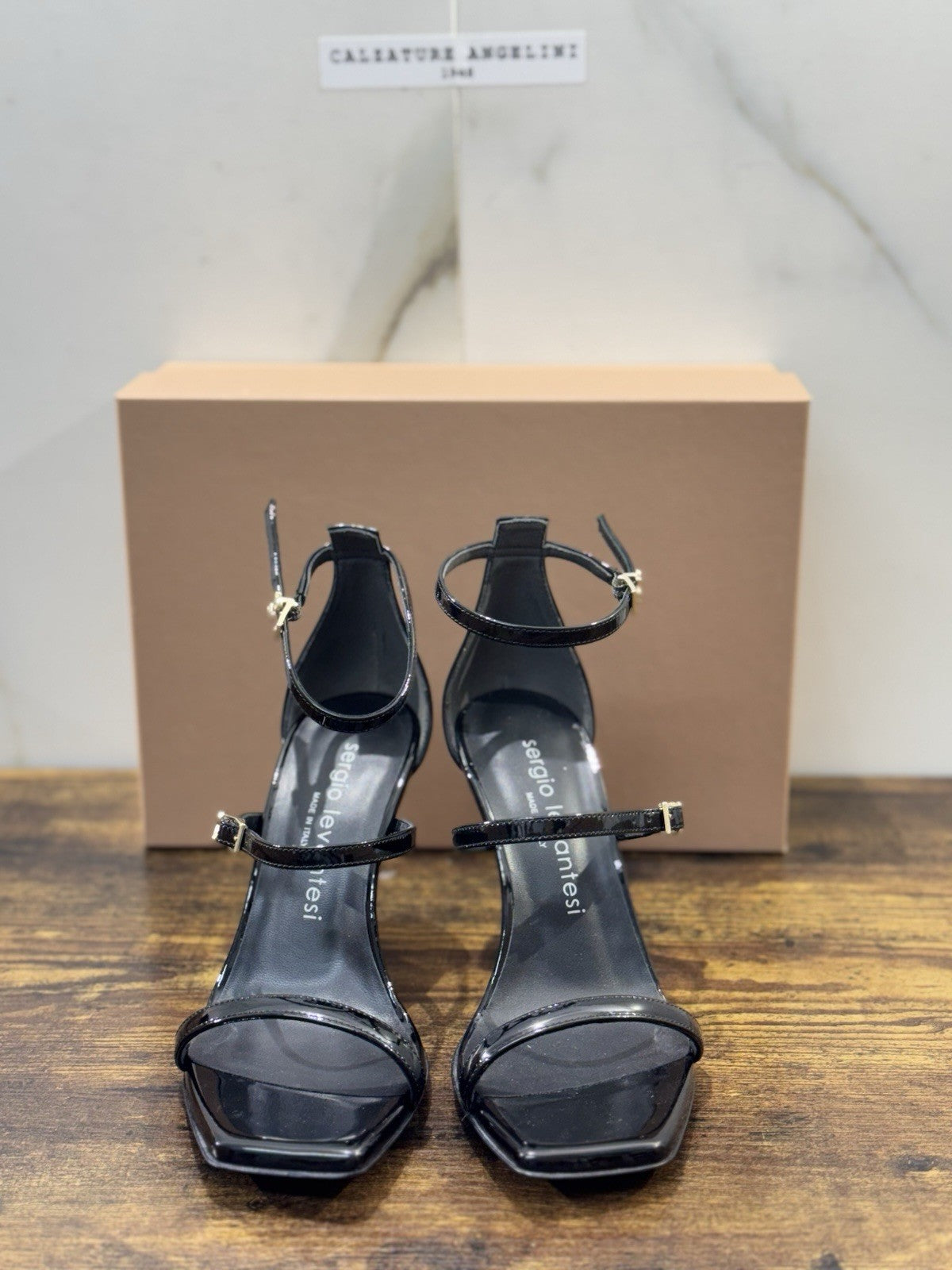 Sergio Levantesi Sandalo  Donna Tea Pelle Nero   Luxury Woman Sandal 36
