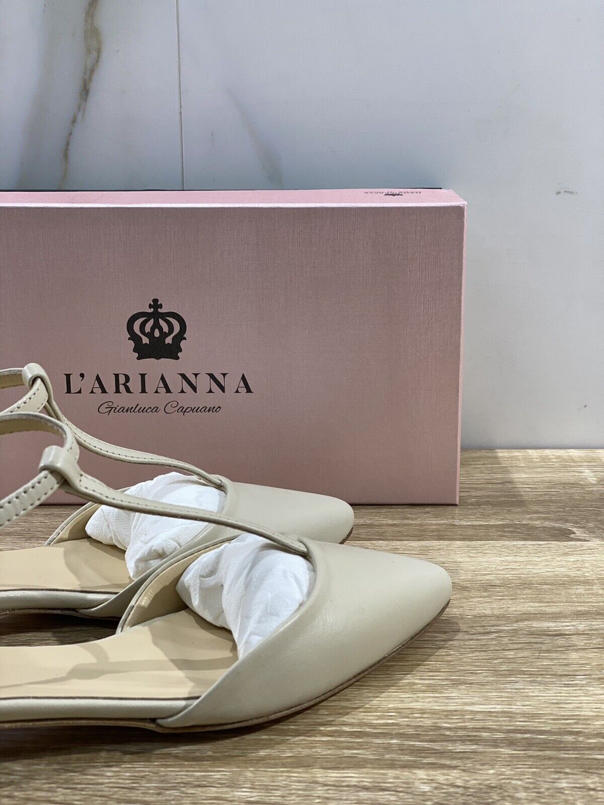 L’arianna Scarpa Donna TG1110 In Pelle Latte   Luxury Made In Italy 37