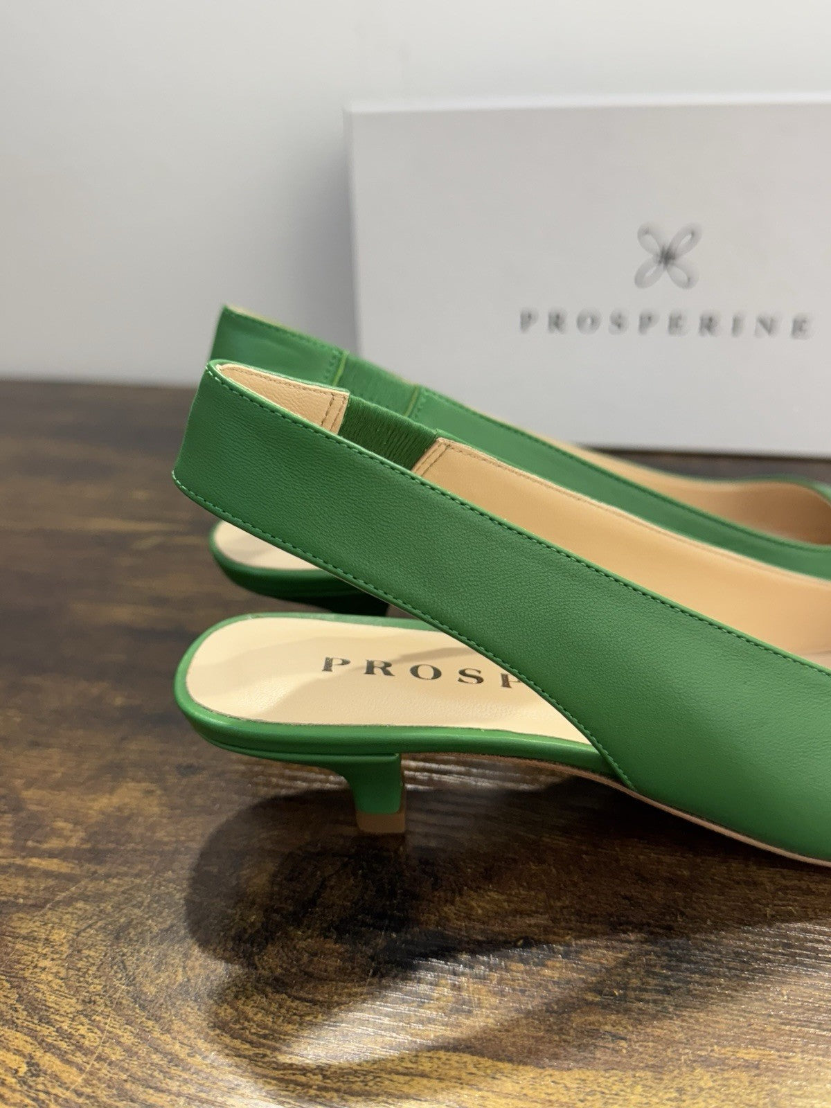 Prosperine Ballerina Sling Back Pelle  Verde  Casual Donna 38