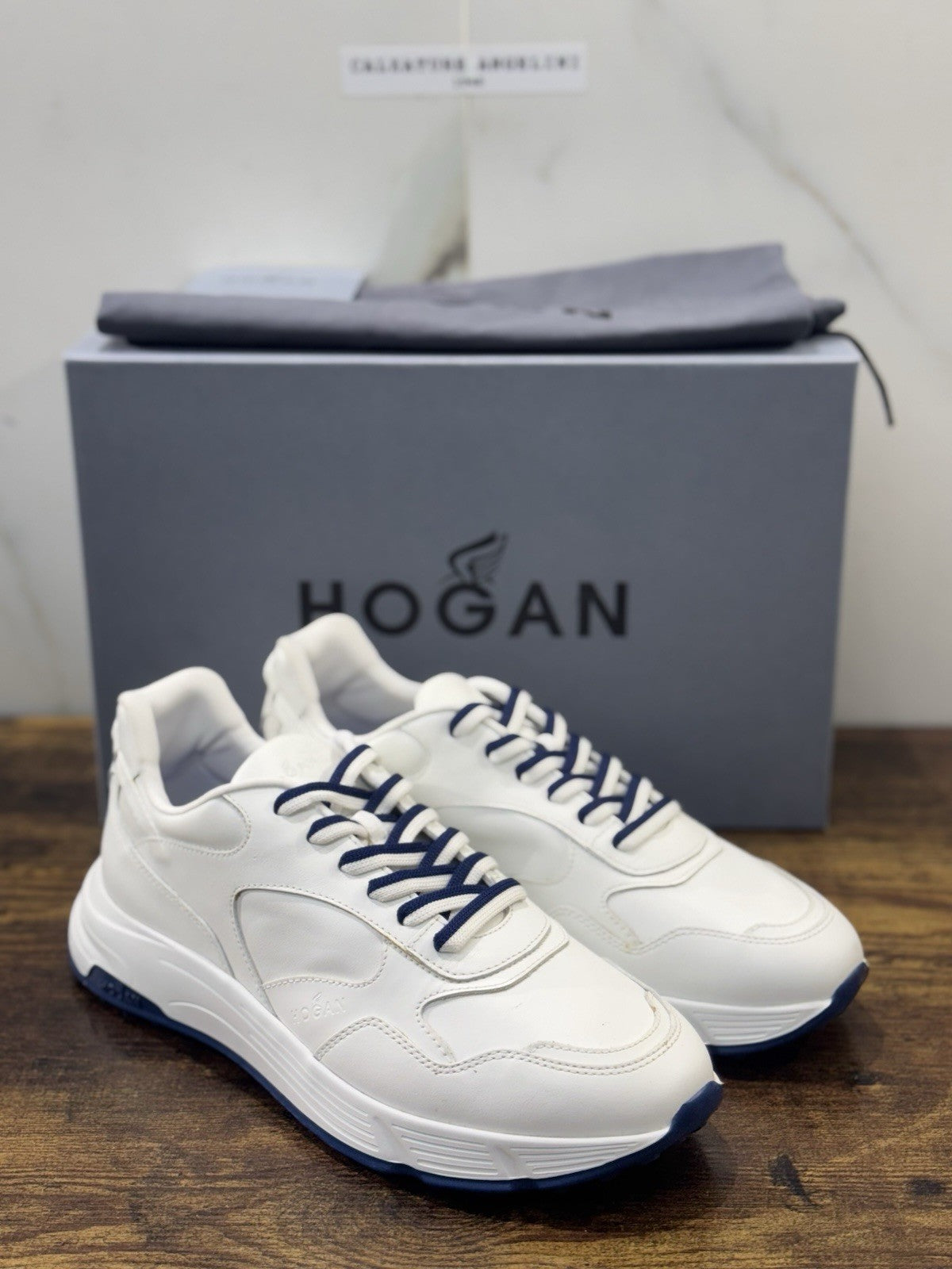 Hogan New Hyperlight Sneaker Pelle Bianca  Memory Foam Luxury Hogan Uomo 43