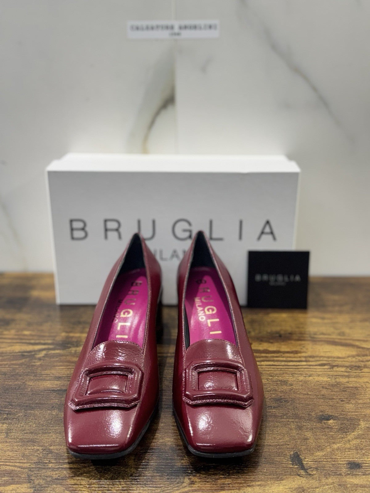 Bruglia Milano Décolleté  Bordo’  Pelle  Top Quality Scarpe Donna 40