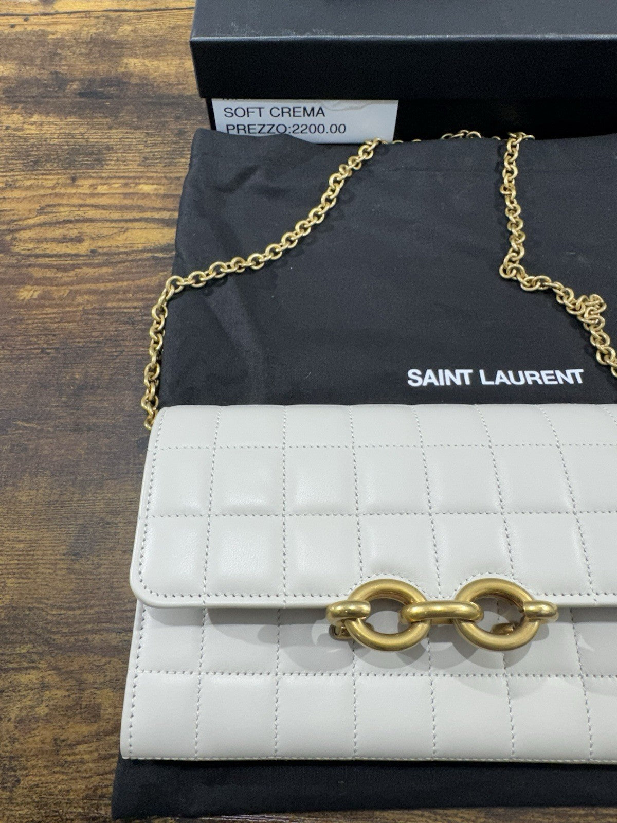 Saint Laurent Le Maillon Pelle Bianco Off Luxury Saint Laurent Bag Donna 