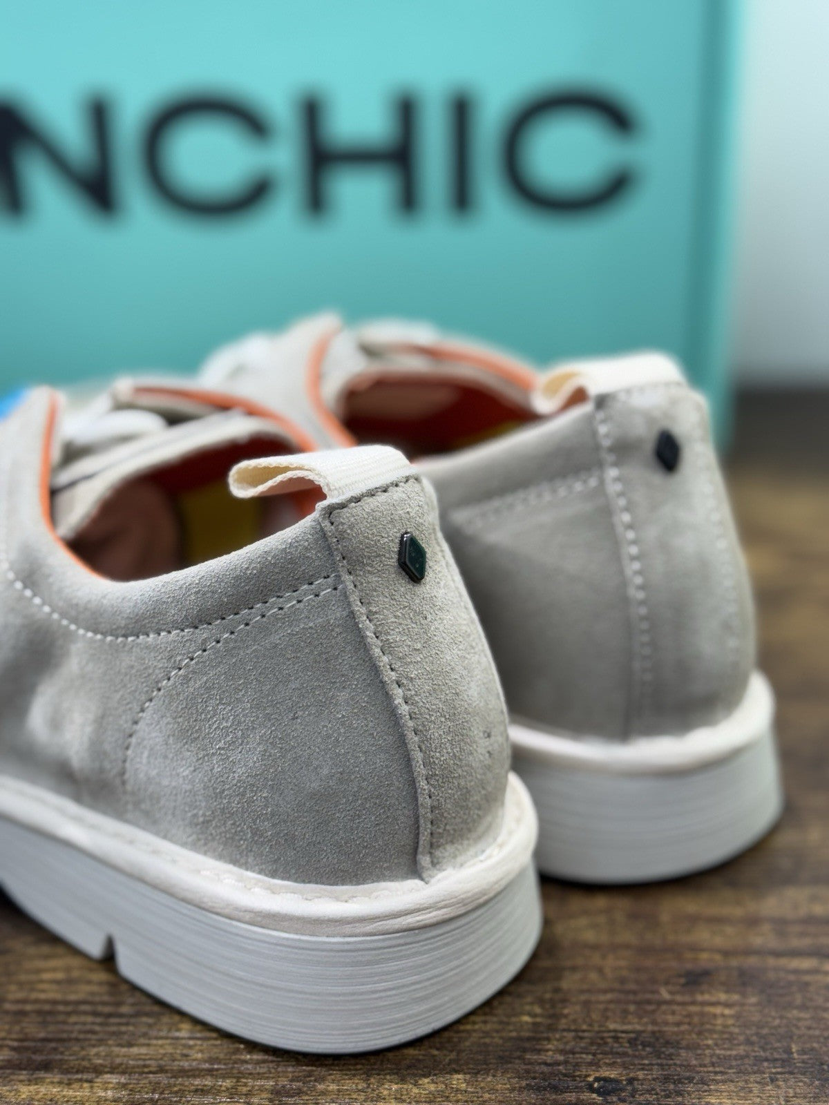 Panchic Lace Up Scarpa Suede  Grey  Casual Uomo 44