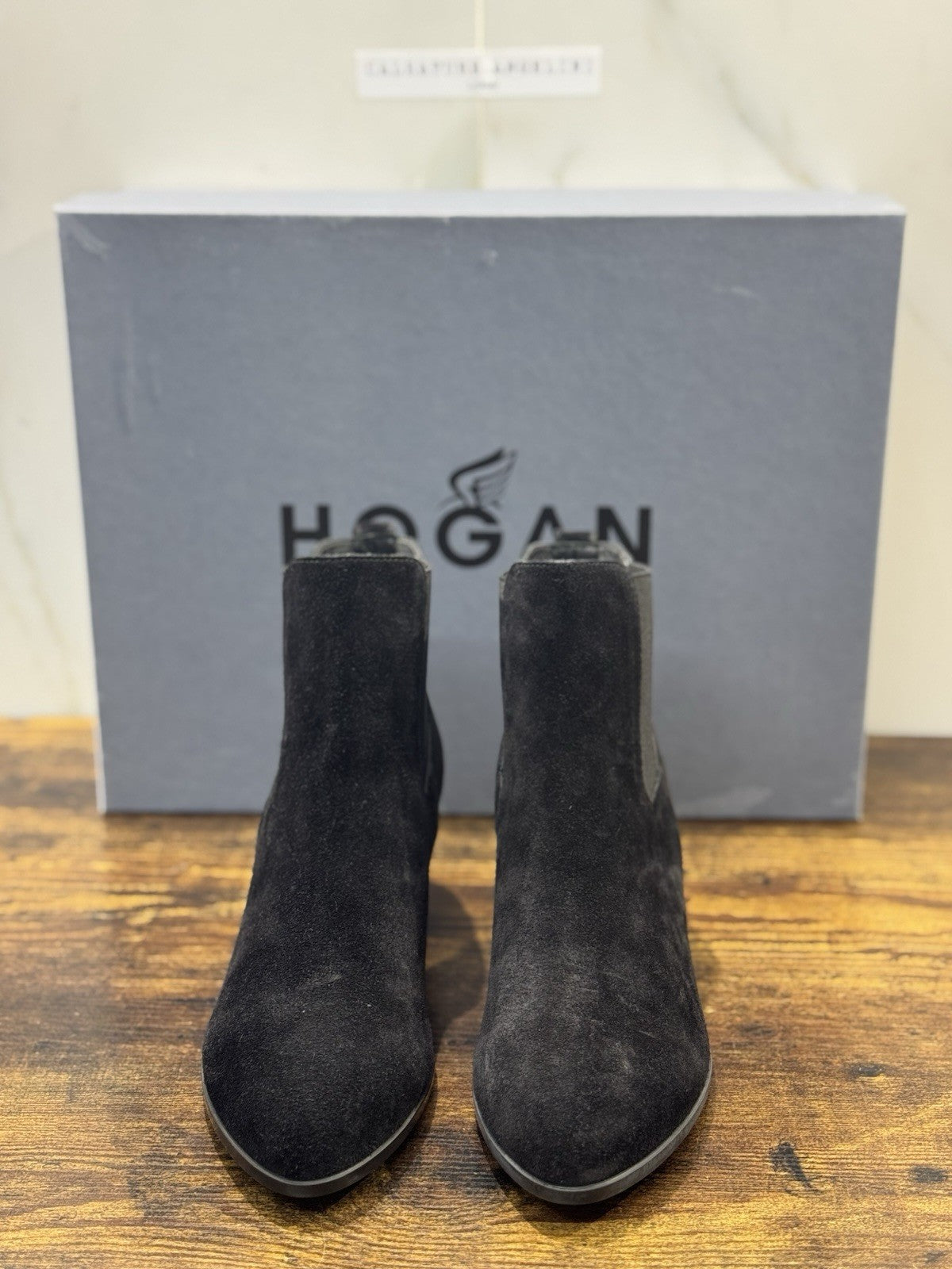 Hogan   Stivaletto  Suede Nero  Con Tacco Casual Hogan Donna 40