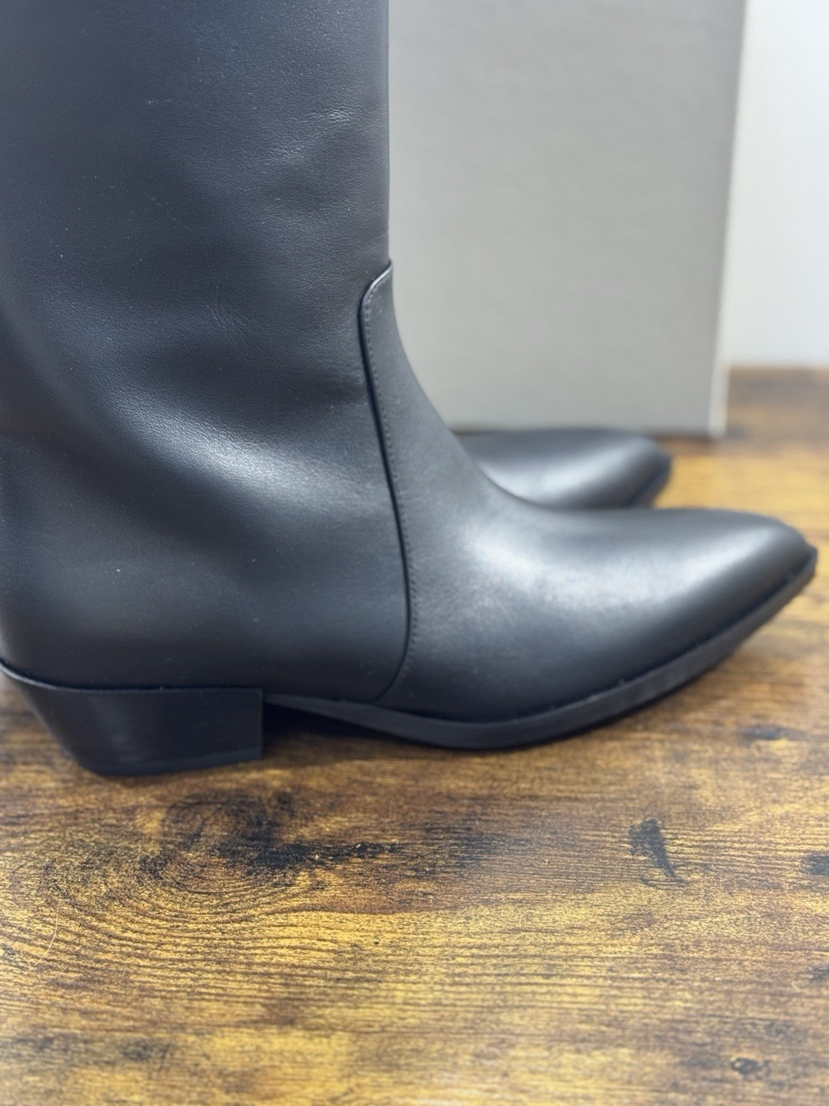 Sergio Levantesi Stivale   Pelle Nero Texano    Luxury Made In Italy Donna 41