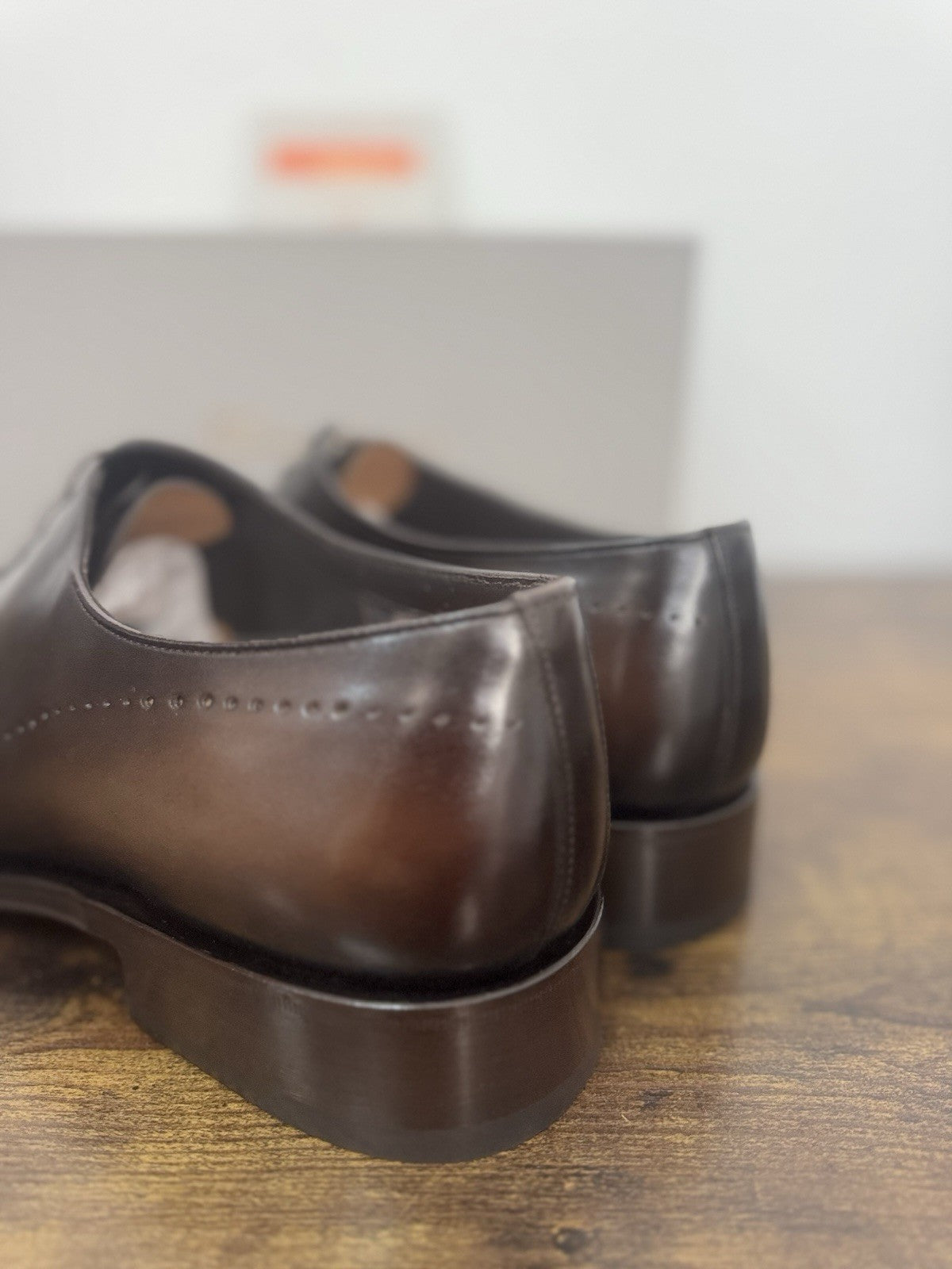 Santoni Stringata 4 Fori Goodyear Pelle Dark Brown Luxury Casual Santoni 45