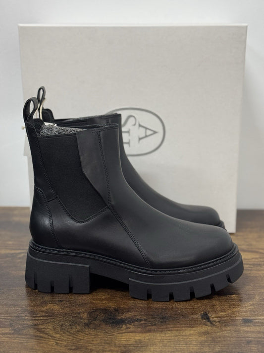 Ash Links Combat Boot Pelle Nero Casual Ash Donna 39