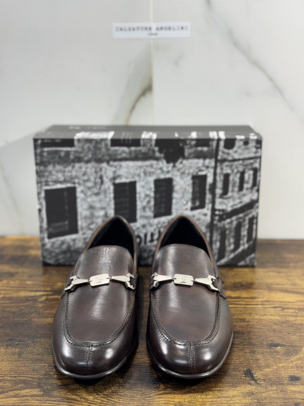 Roberto Botticelli Mocassino Uomo  Pelle T Moro  Fondo Cuoio Made In Italy 42