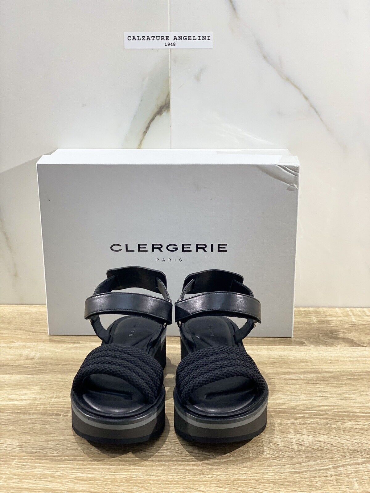 Clergerie Sandalo Donna Fera Nero Pelle E Tex Luxury Clergerie Sandal 37