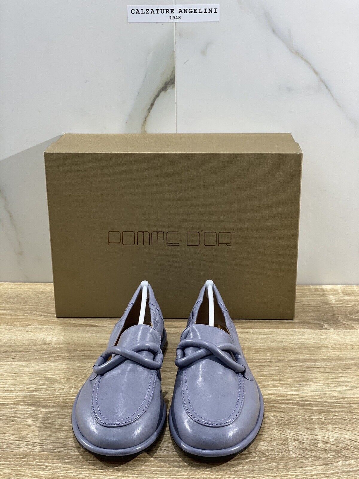 Pomme D’ Or  Mocassino Donna Pelle Cielo Super Soft Fondo Cuoio 39