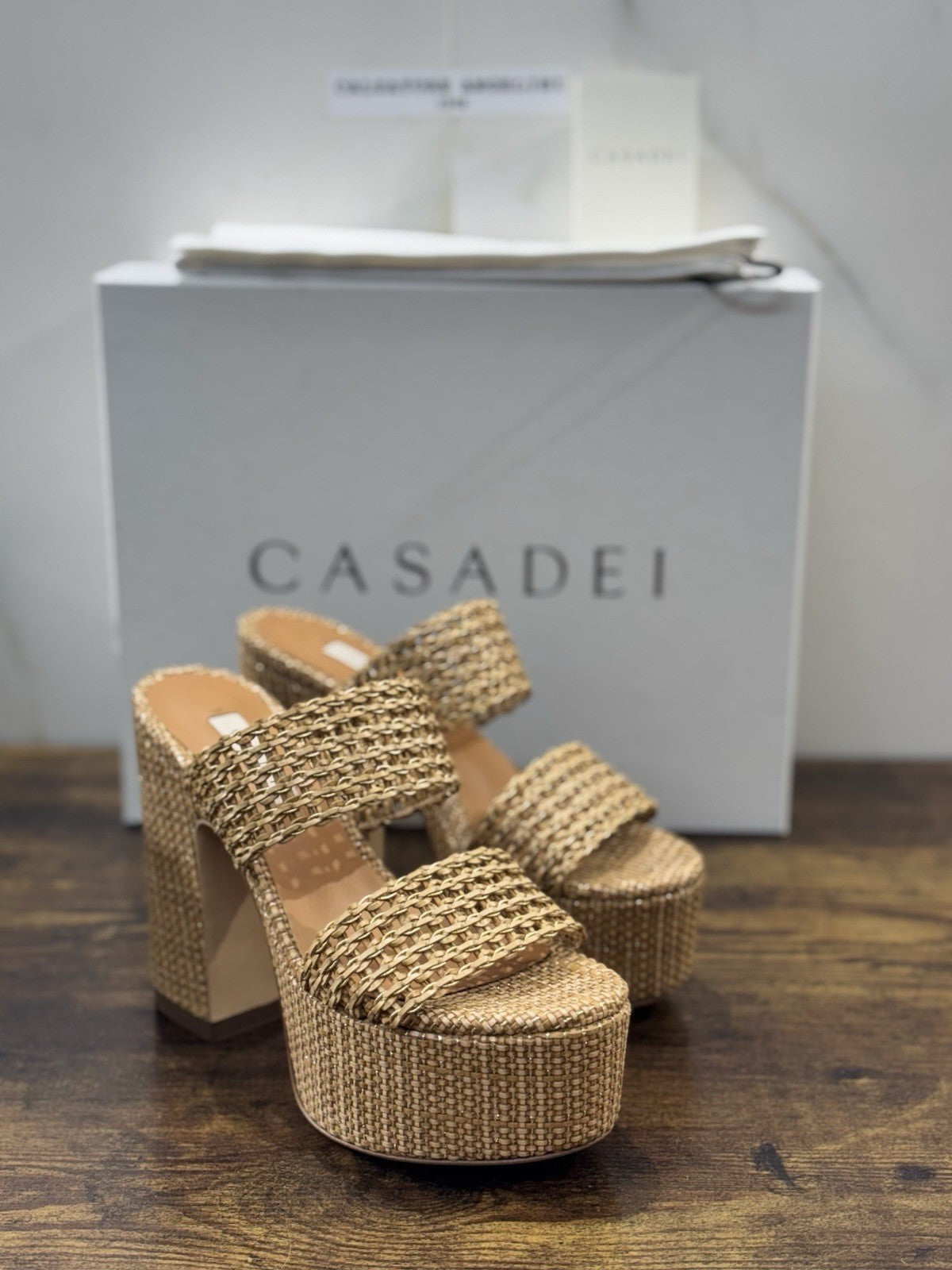 Casadei Sandalo Goldeneye Isa Platform Nature Luxury Casadei 37