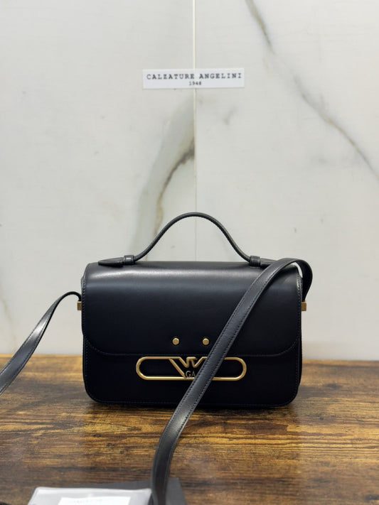 Emporio Armani Borsa 100% Pelle Nero Casual Armani Borsa Donna 