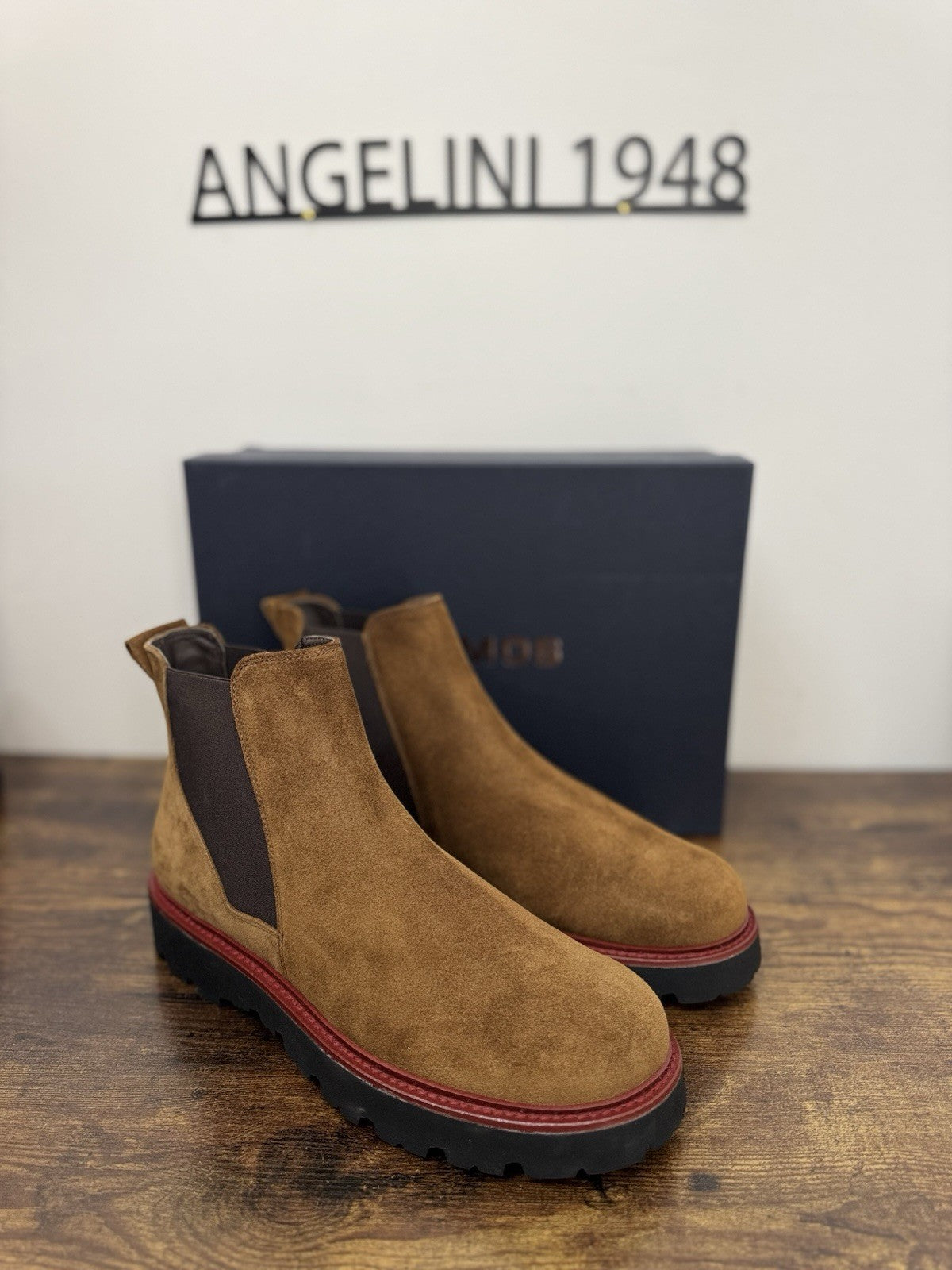 Boemos Chelsea Boot  Suede Sigaro  100% Made In Italy Casual Boot Uomo 44