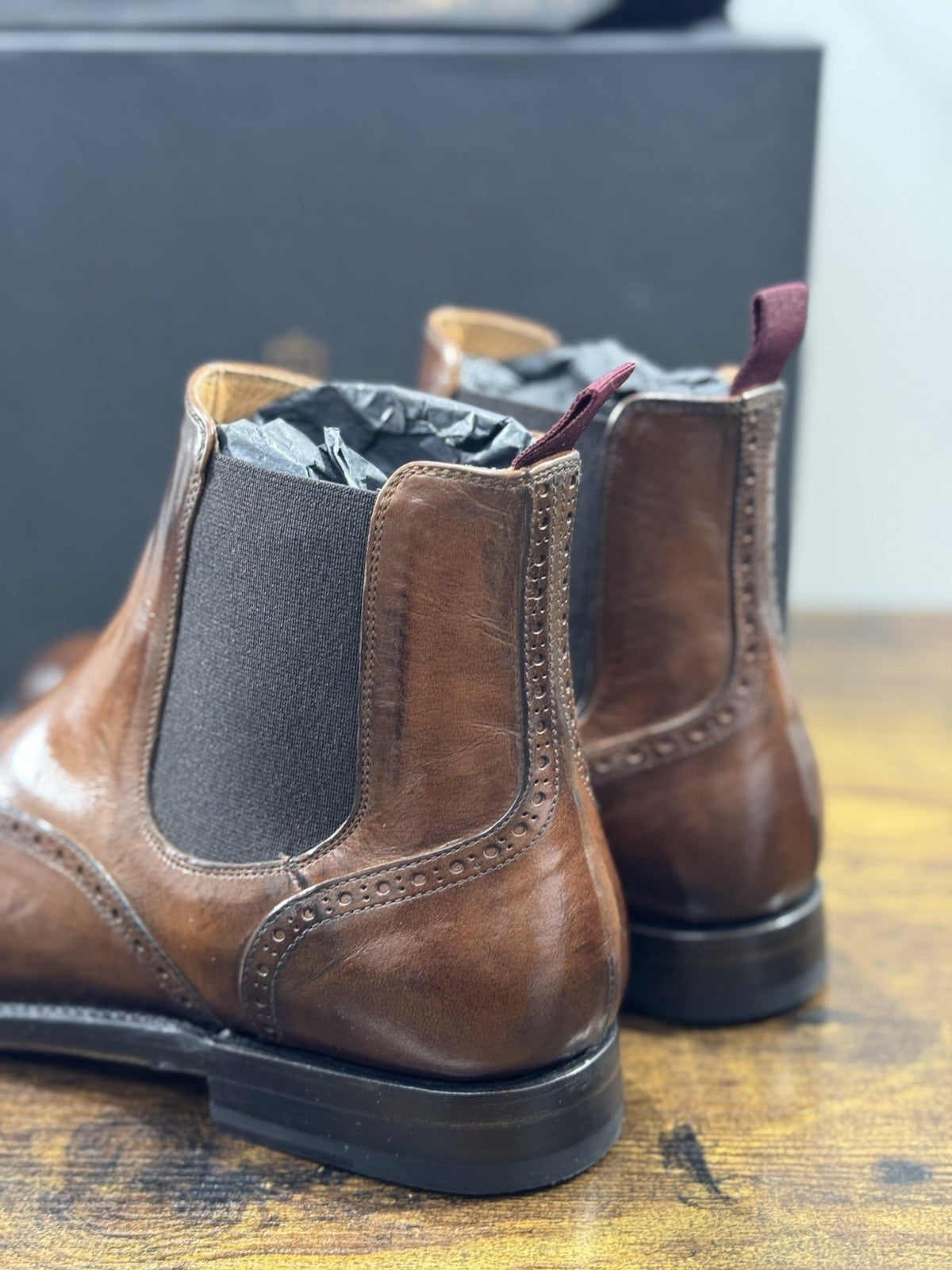 Silvano Sassetti Chelsea Boot Pelle Cuoio  Luxury Handmade Donna 37