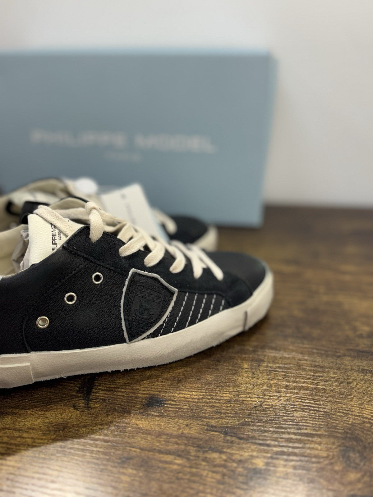 Philippe Model Paris Low Pelle Nera Casual Sneaker Uomo 45