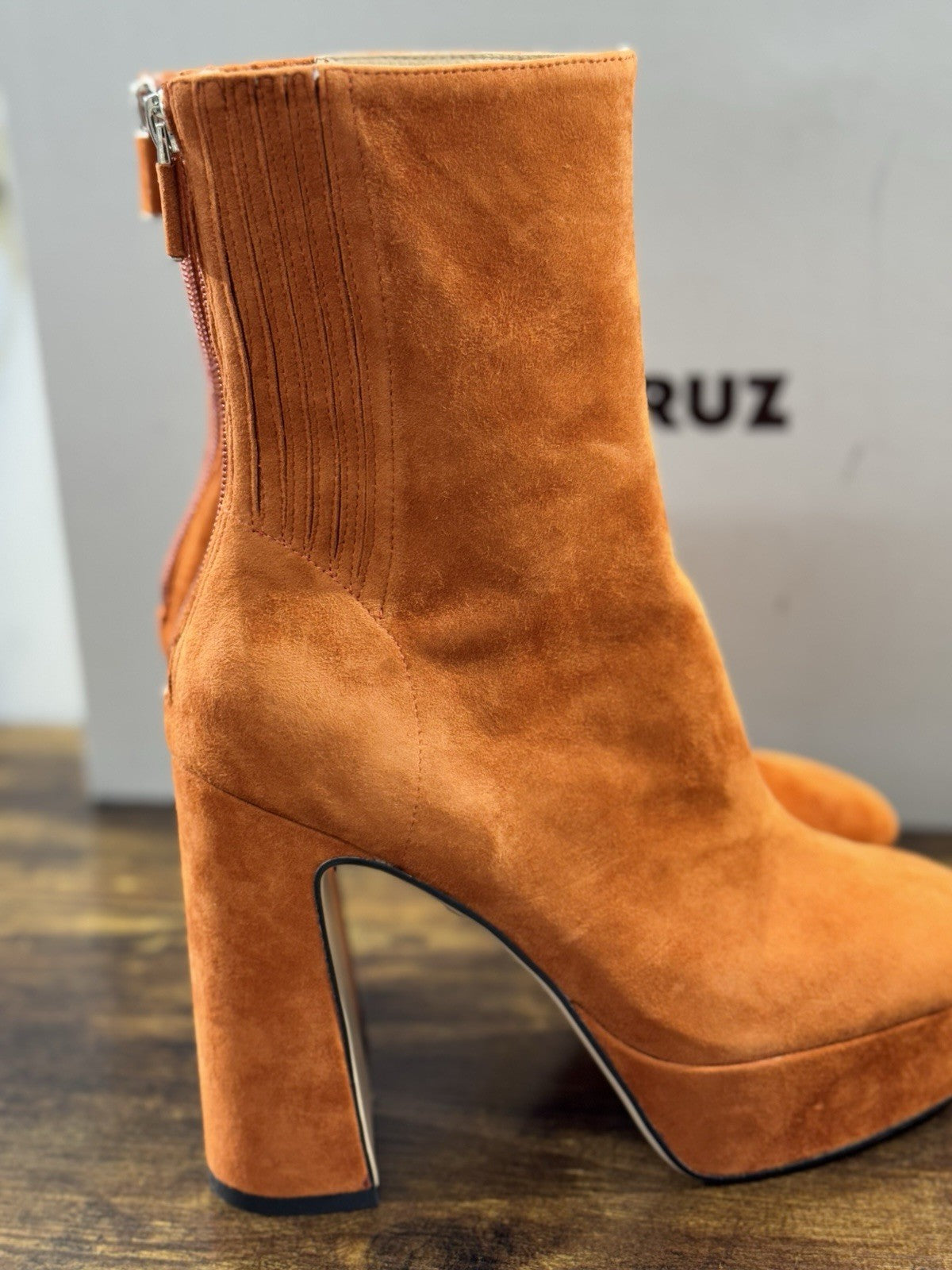 Lola Cruz stivaleletto Donna In Pelle Suede Arancio    luxury boot woman 38