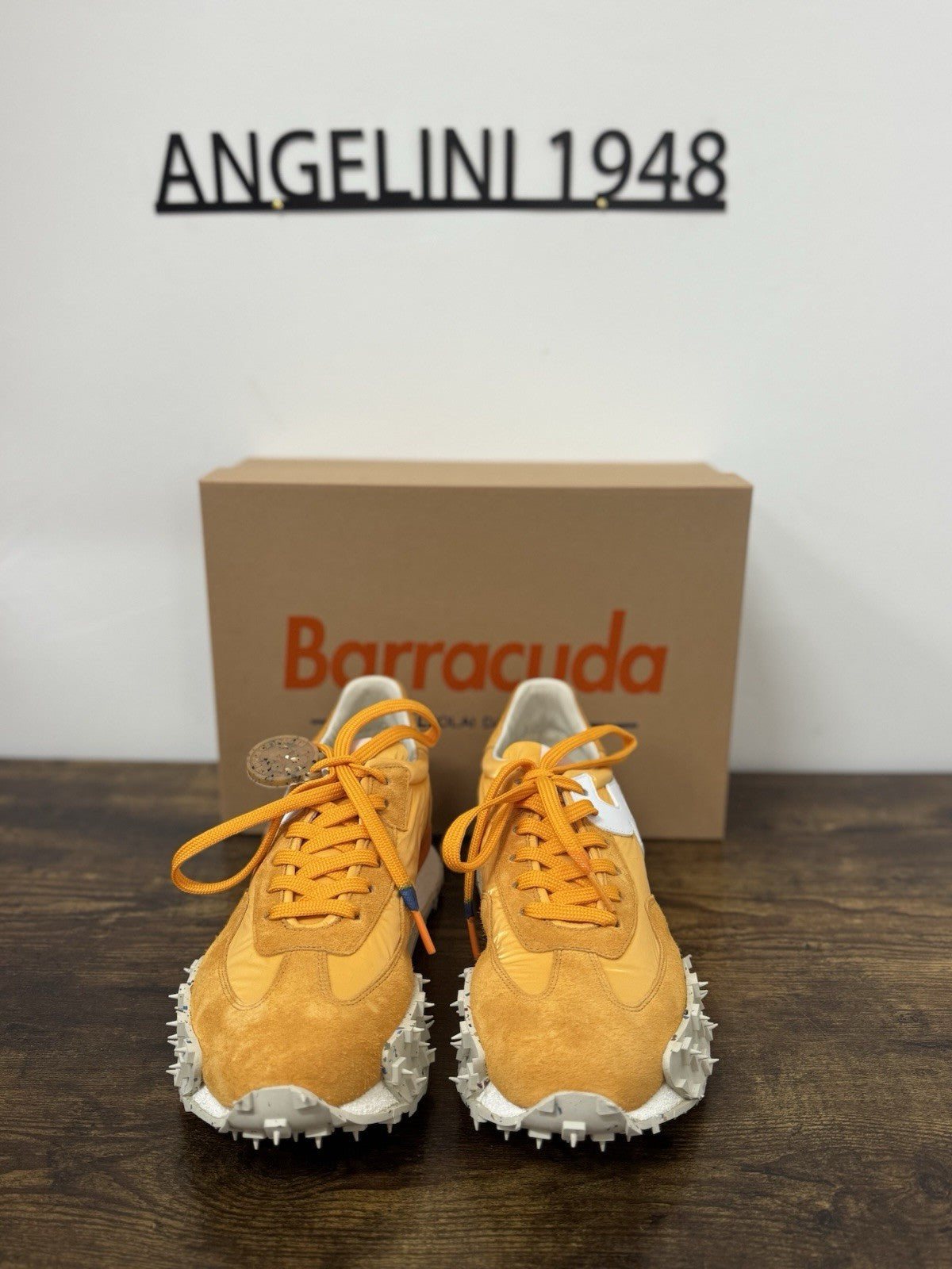 Barracuda Sneaker Suede Arancio Casual Scarpa Uomo 43