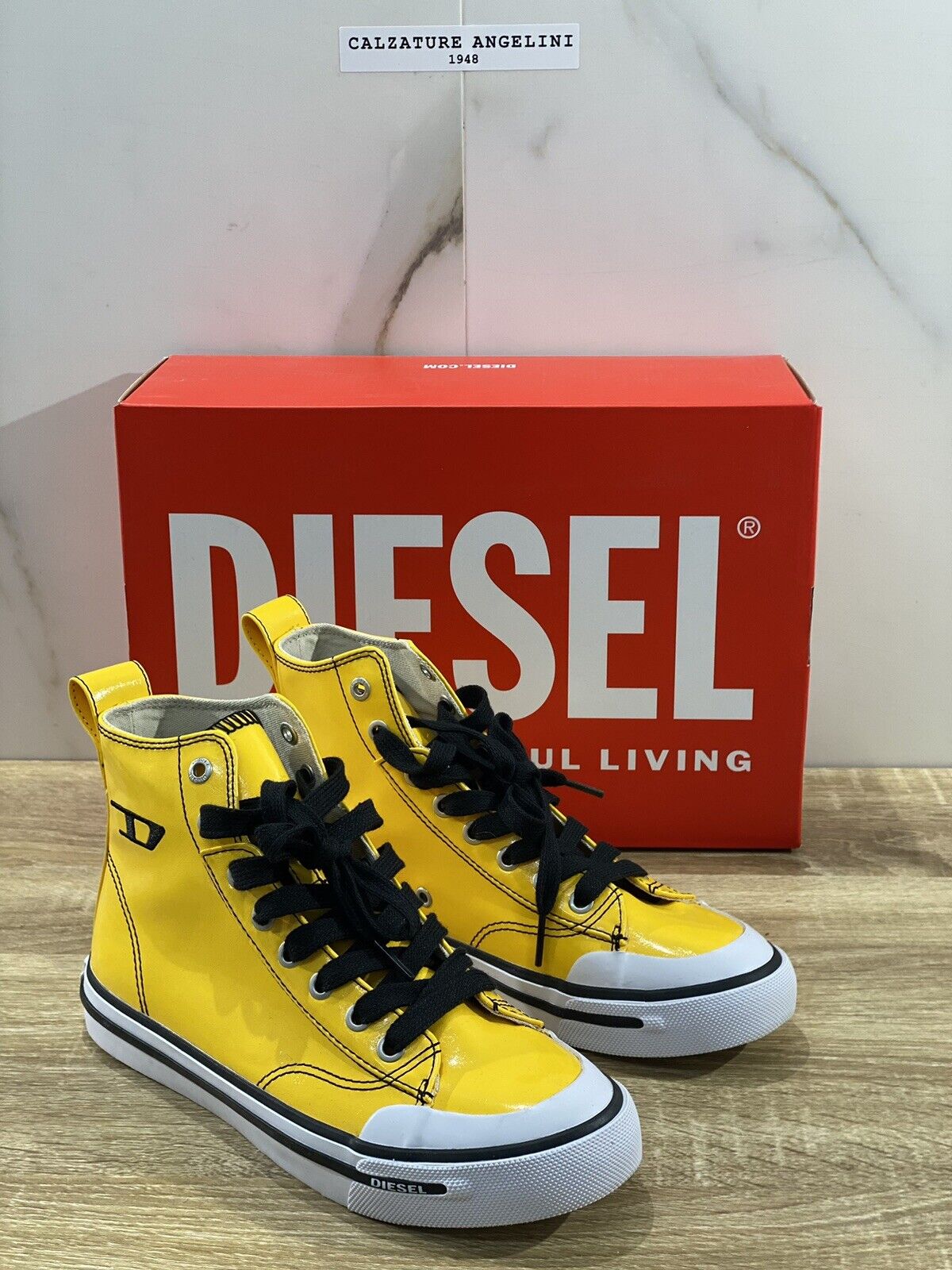 Diesel Sneaker donna S- A thos Mid W Lemon Casual Hi top Sneaker Diesel 37