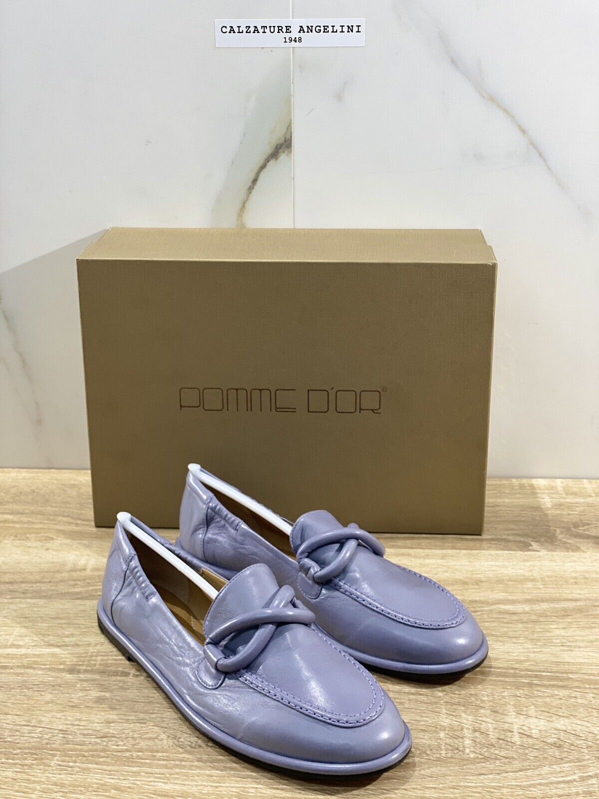 Pomme D’ Or  Mocassino Donna Pelle Cielo Super Soft Fondo Cuoio 39