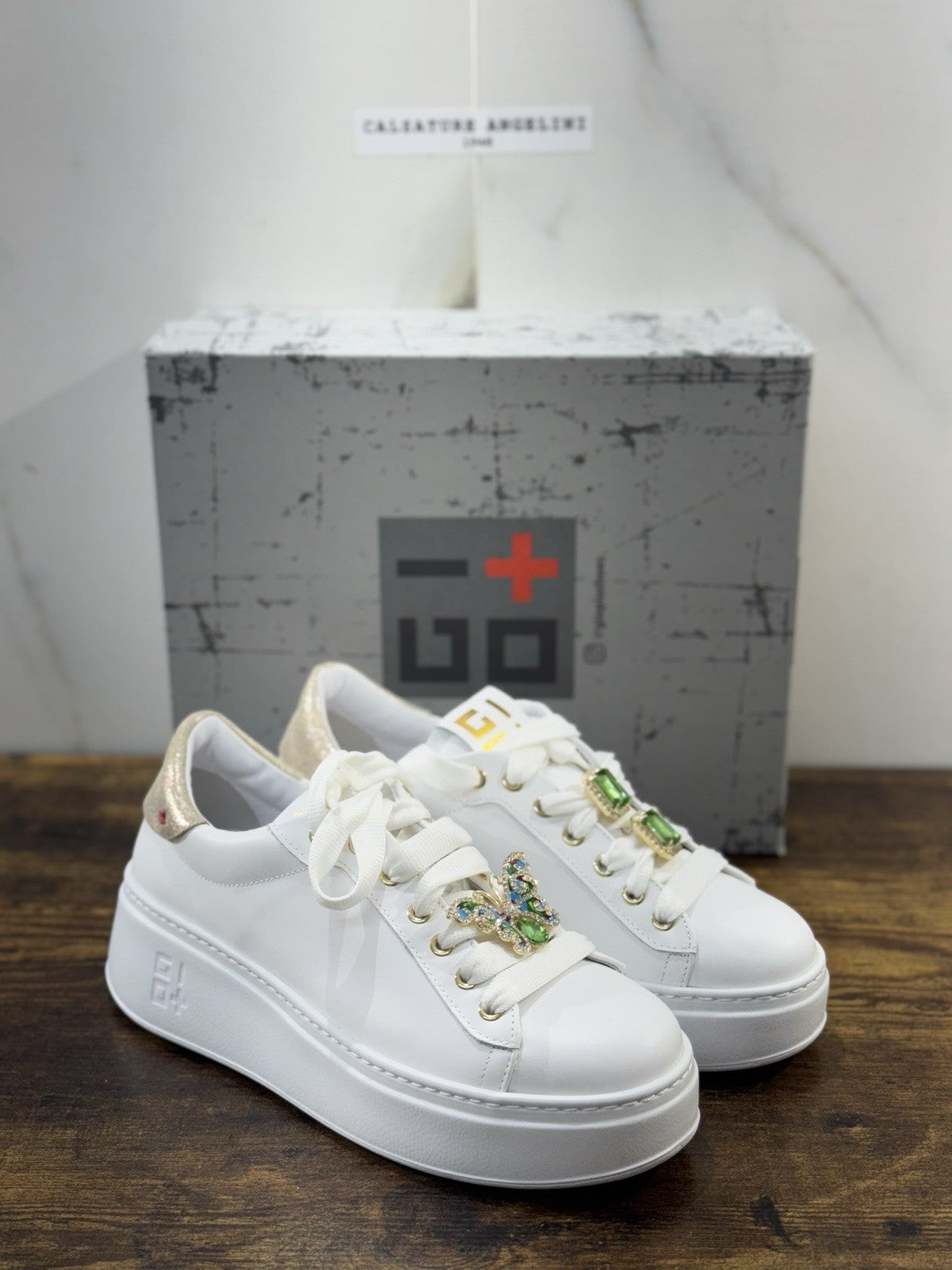 Gio+ Sneaker Pelle Bianca Causal Donna 39
