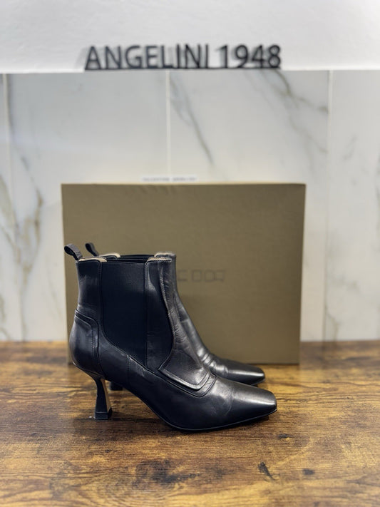 Pomme D’or Stivaletto   Pelle Nero     Casual Luxury Boot  Donna 41