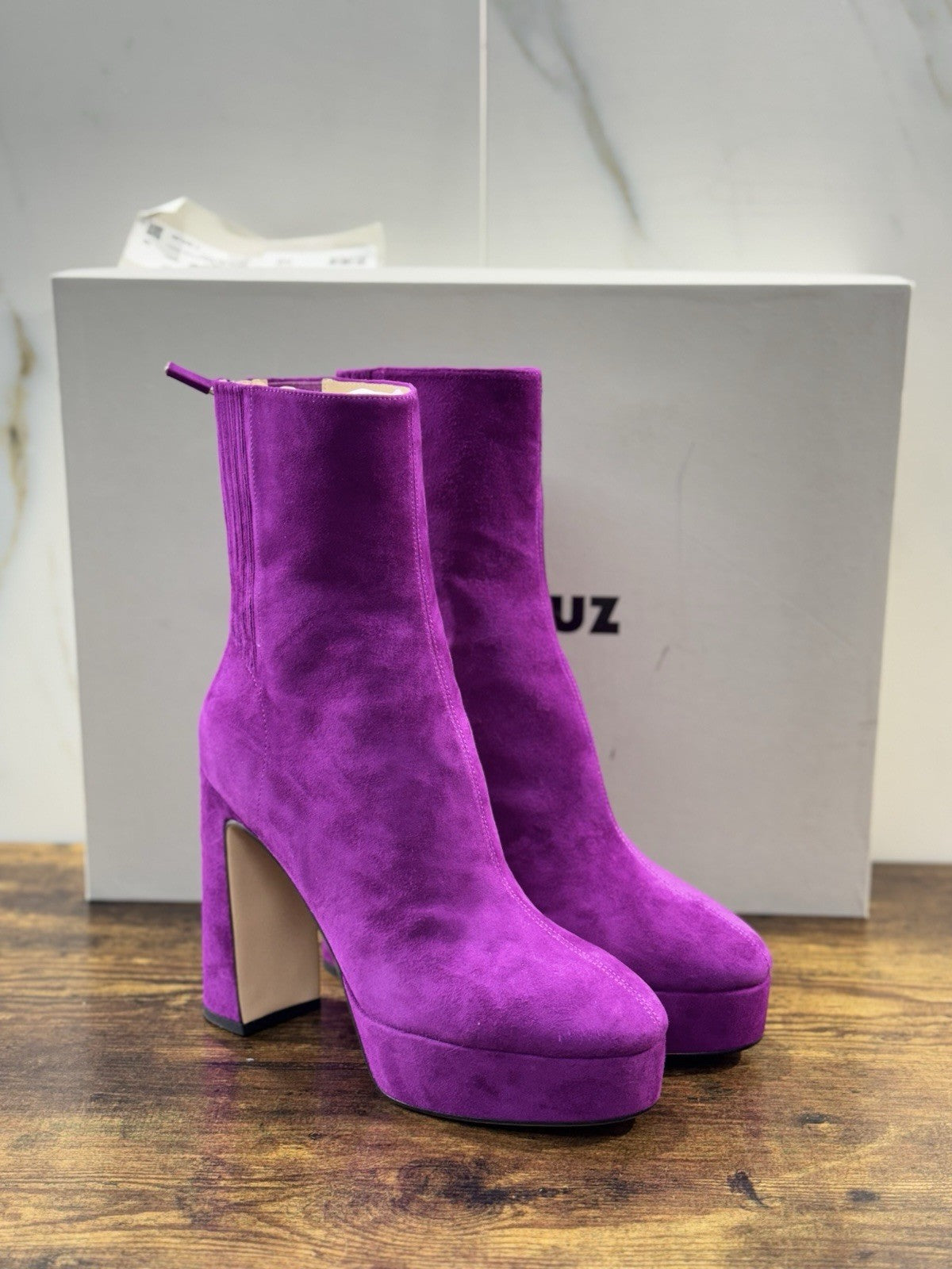 Lola Cruz stivaleletto Donna In Pelle Suede Viola   luxury boot woman 40