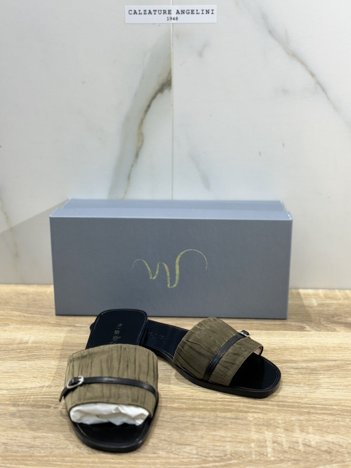 Mia Moltrasio Sandalo Donna Luxury Handmade Verde  Nero Casual Sandal 42