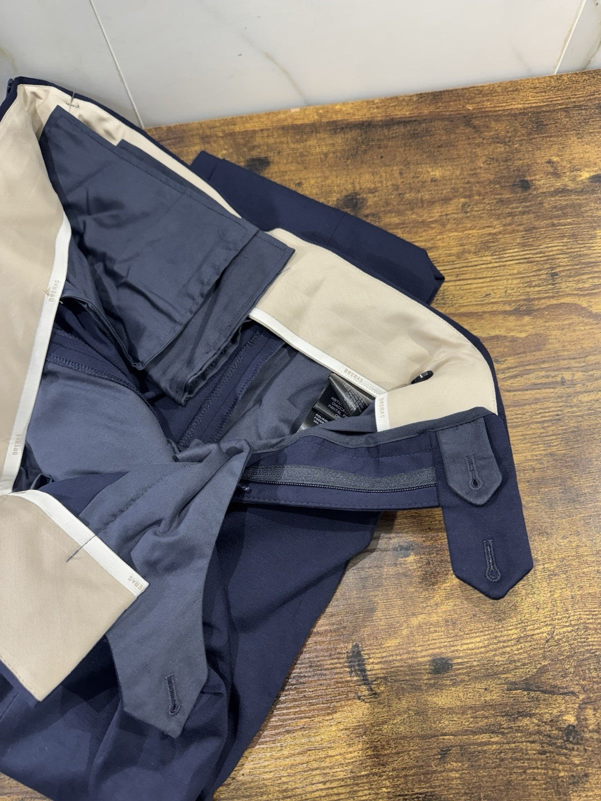 Abito Breras Milano Giacca 2 Bottoni Business  Blu Made In Italy Uomo 48