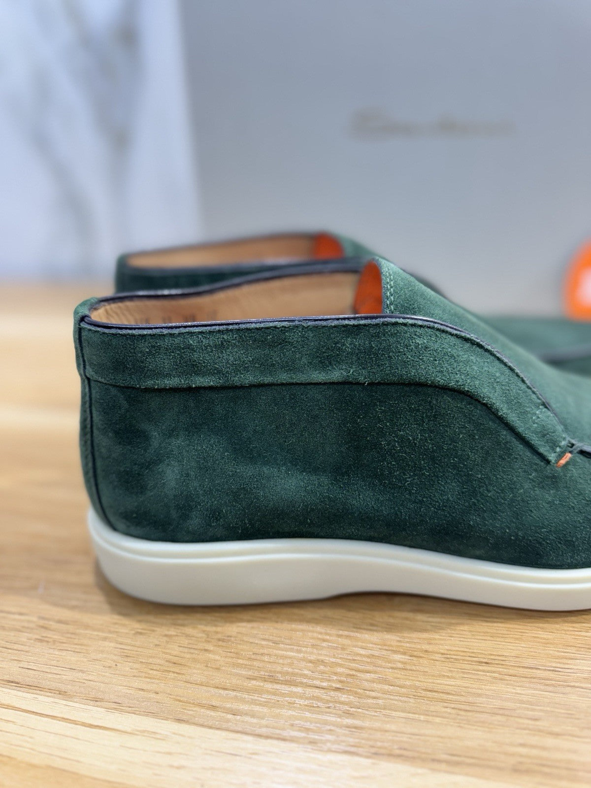 Santoni Polacchino  Summer Walk Suede Verdone Luxury Santoni Scarpe Uomo 45