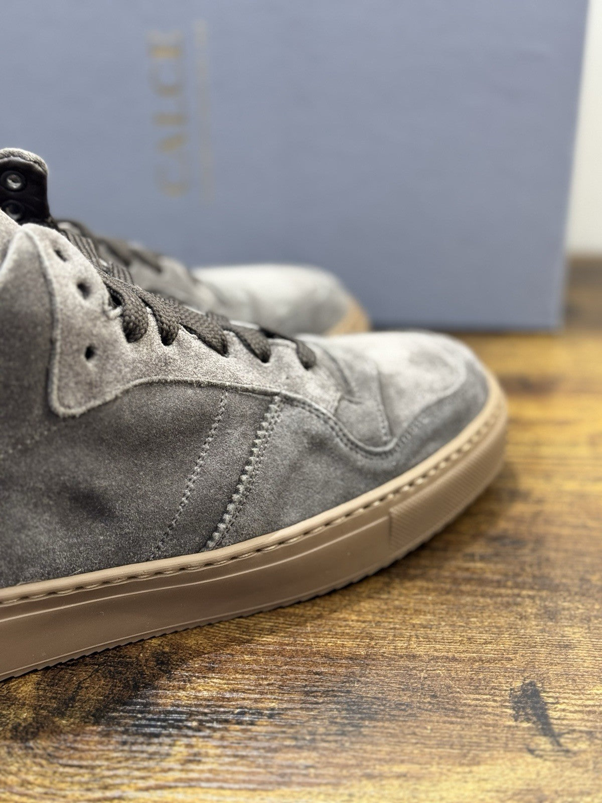 Calce Scarpa Uomo Sneaker Suede Lavagna   Top Quality Uomo 42