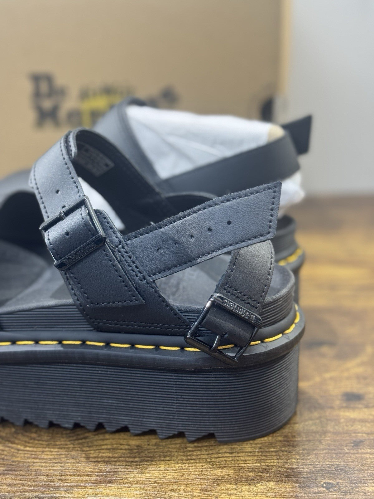 Dr Martens Sandalo  Voss Quad   Pelle Nero Casual Dr Martens Donna 40