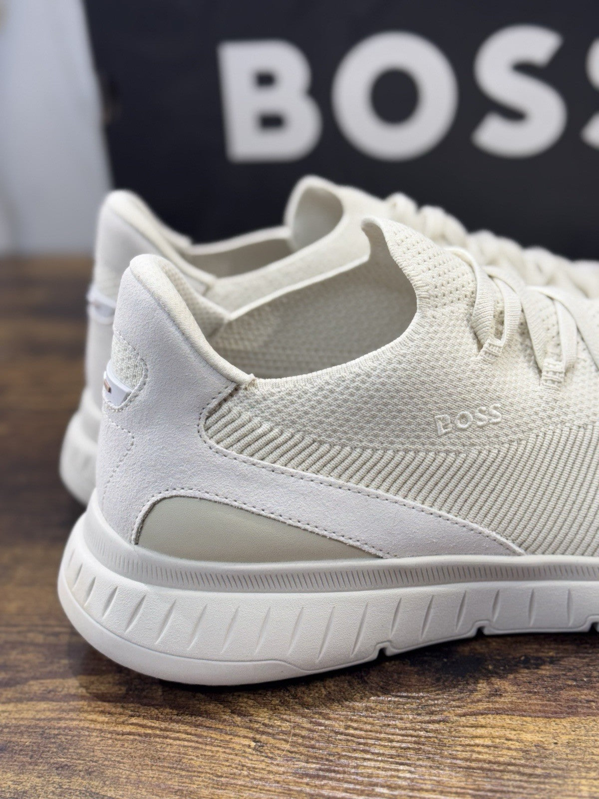 Boss Sneaker Knit Bianca  Casual Scarpa Uomo Boss 45